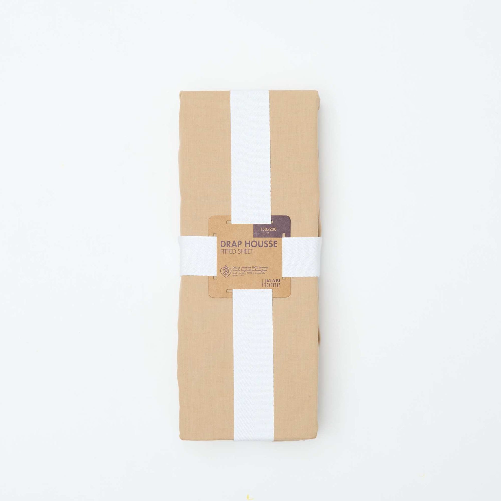 Cotton Fitted Sheet (150x200cm) BEIGE