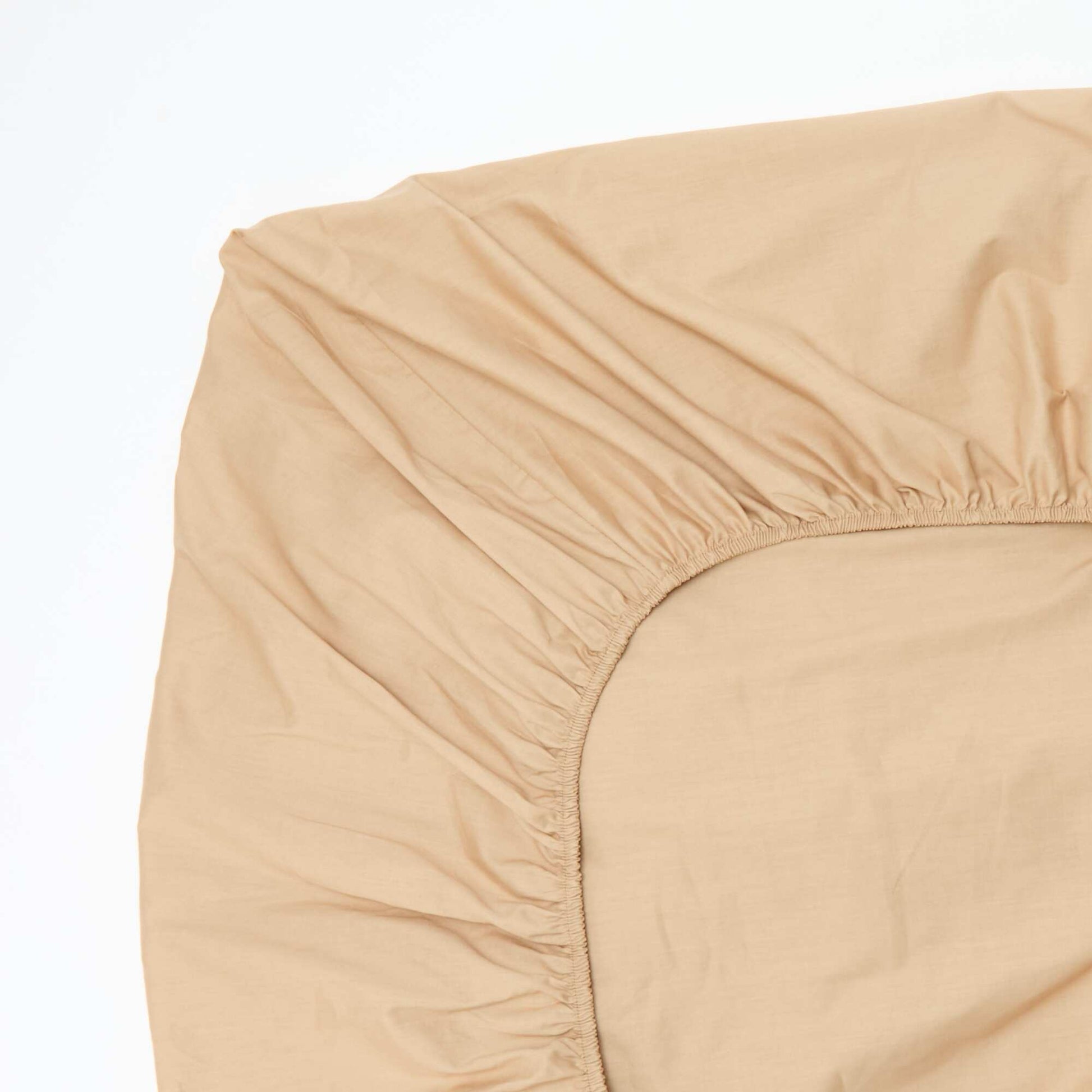 Cotton Fitted Sheet (150x200cm) BEIGE