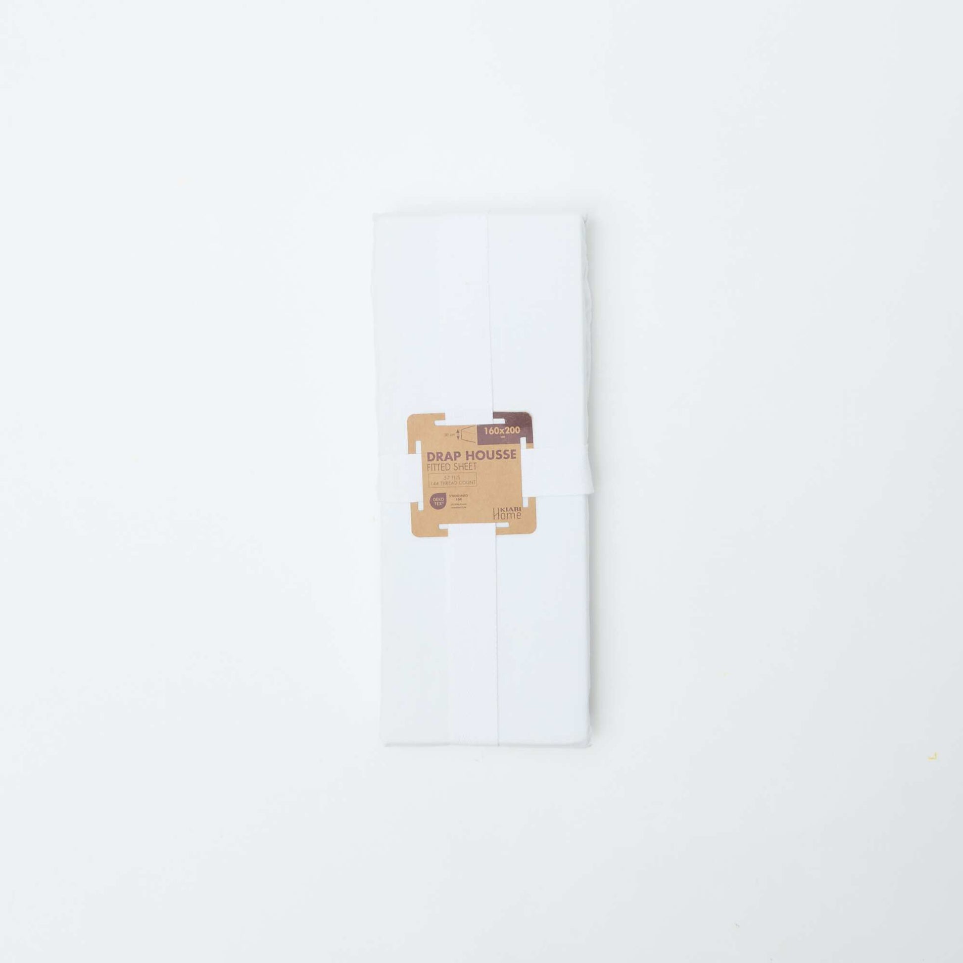 Fitted Sheet Double (160x200cm) in Cotton - Kiabi Home WHITE