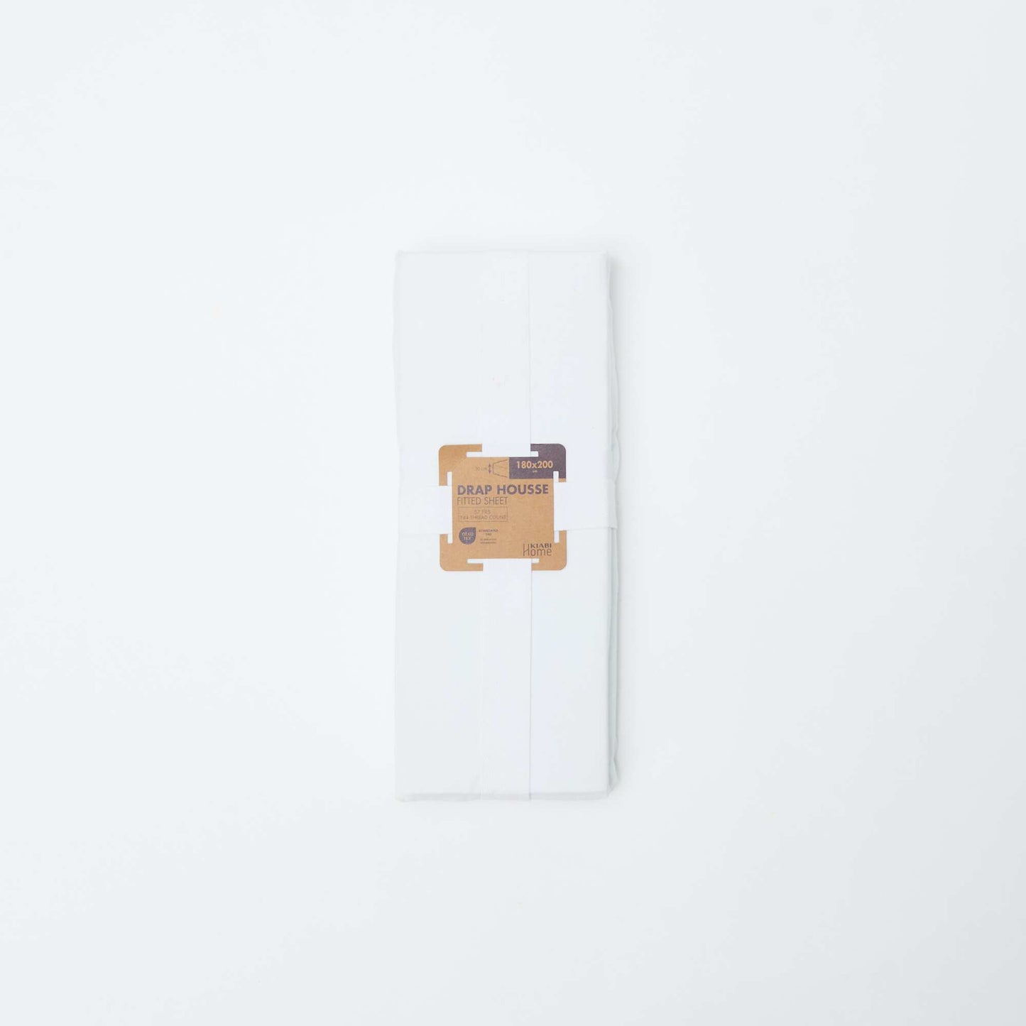 Fitted Sheet Double (180x200) in Cotton - Kiabi Home WHITE