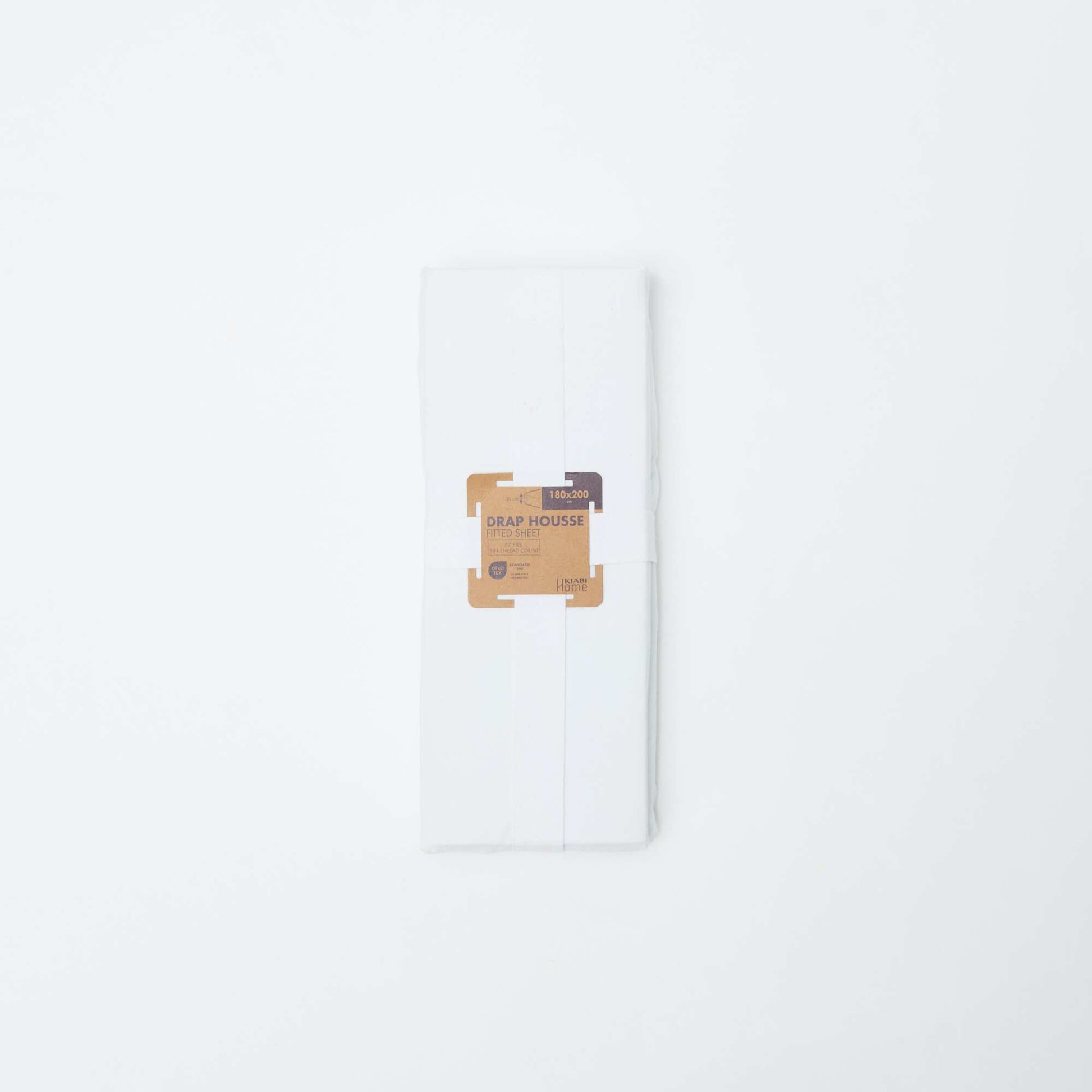 Fitted Sheet Double (180x200) in Cotton - Kiabi Home WHITE