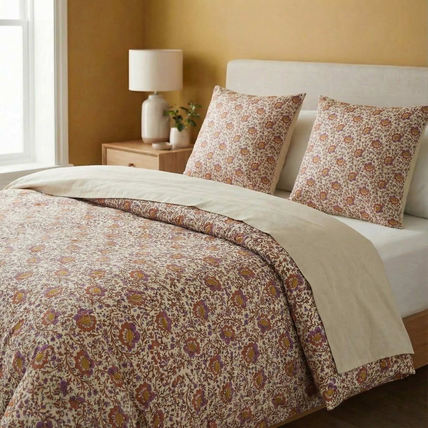Cotton Double Bedding Set (240 x 220cm) - Kiabi Home BEIGE