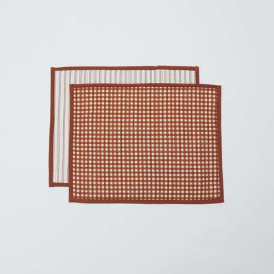 Set of 2 Double-Sided Placemats (32x40 cm) - Kiabi Home BROWN