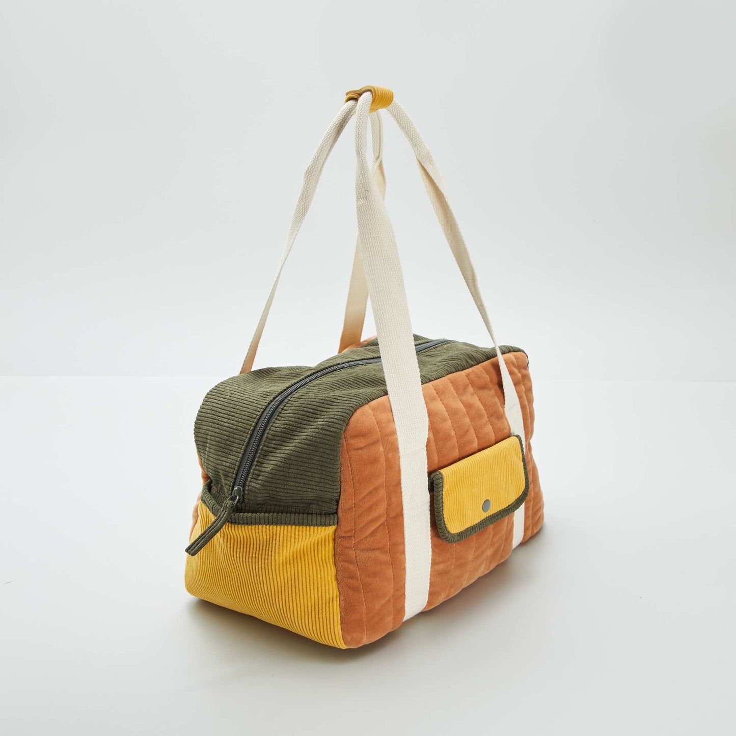 Colour block travel bag KHAKI