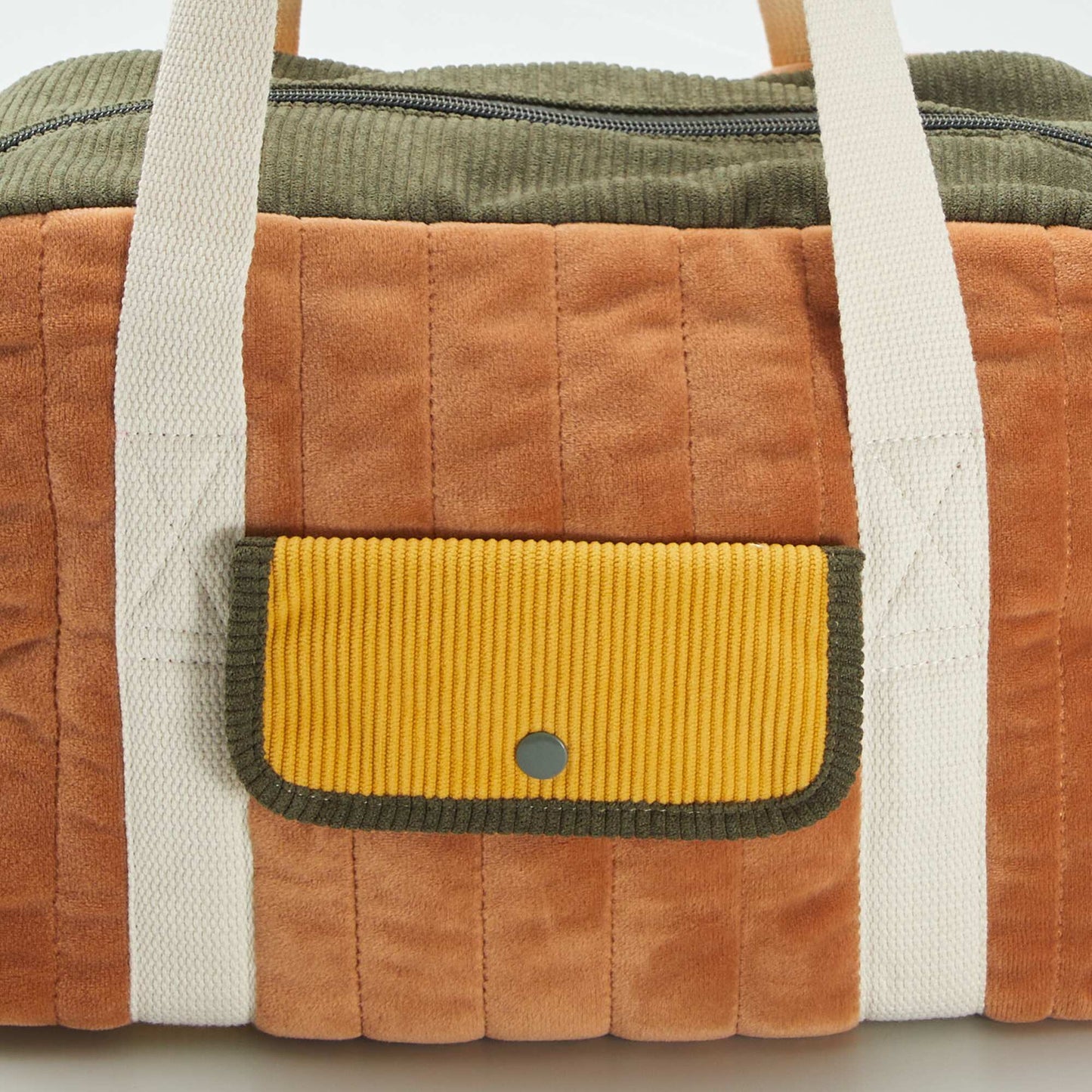 Colour block travel bag KHAKI