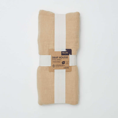 Fitted Crib Sheet (70x140) in Double Cotton Gauze - Kiabi Home BEIGE