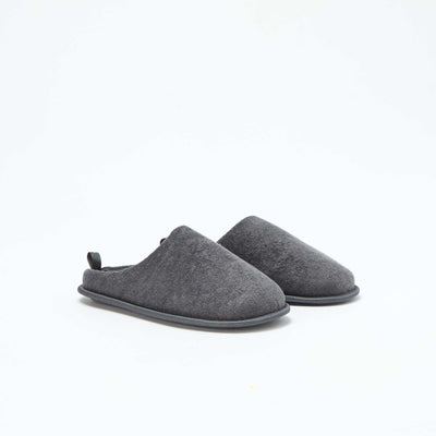 Bouclé knit mule slippers GREY