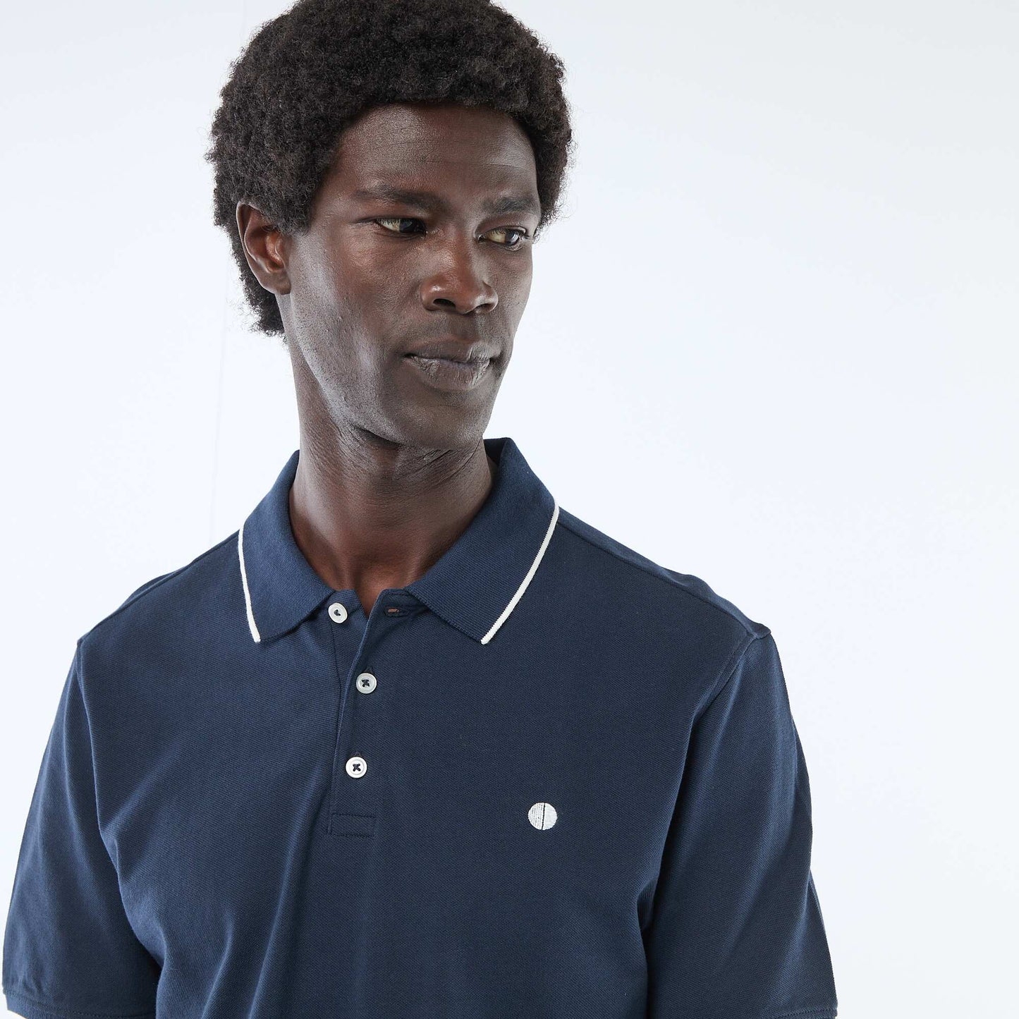Cotton piqué polo shirt BEIGE