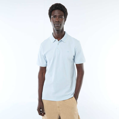 Cotton piqué polo shirt BLUE