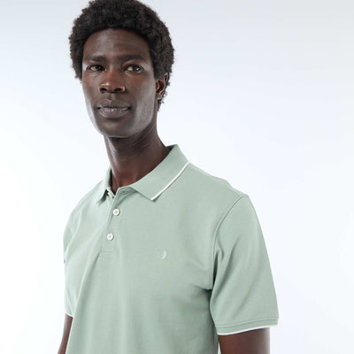 Cotton piqué polo shirt GREEN