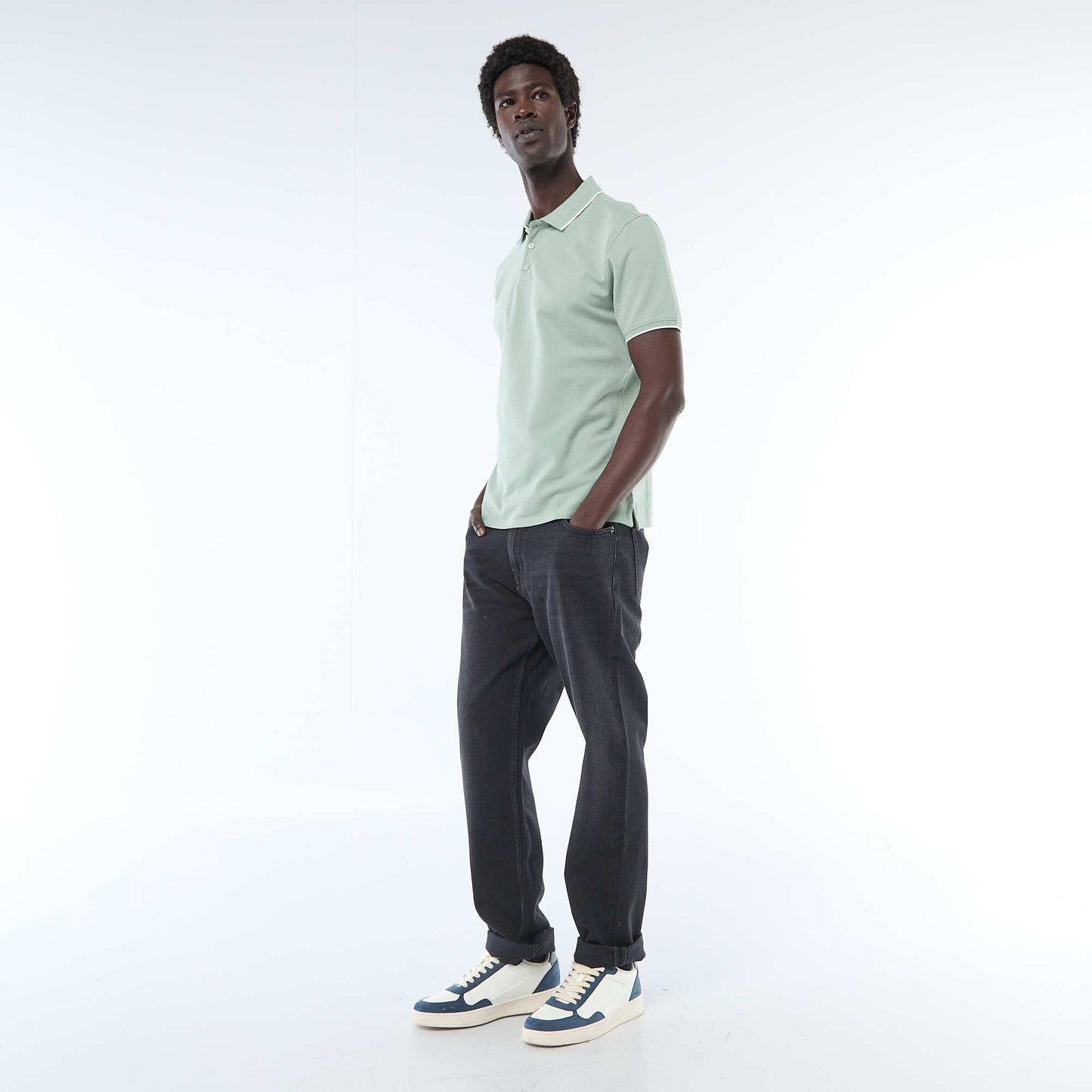 Cotton piqué polo shirt GREEN