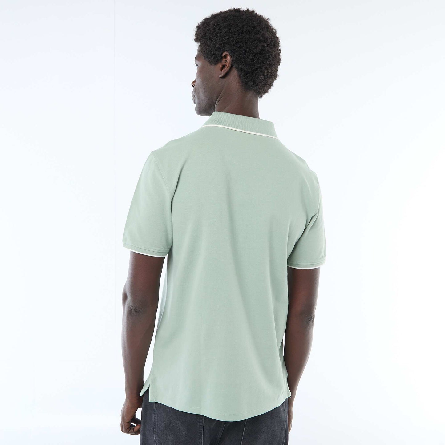 Cotton piqué polo shirt GREEN
