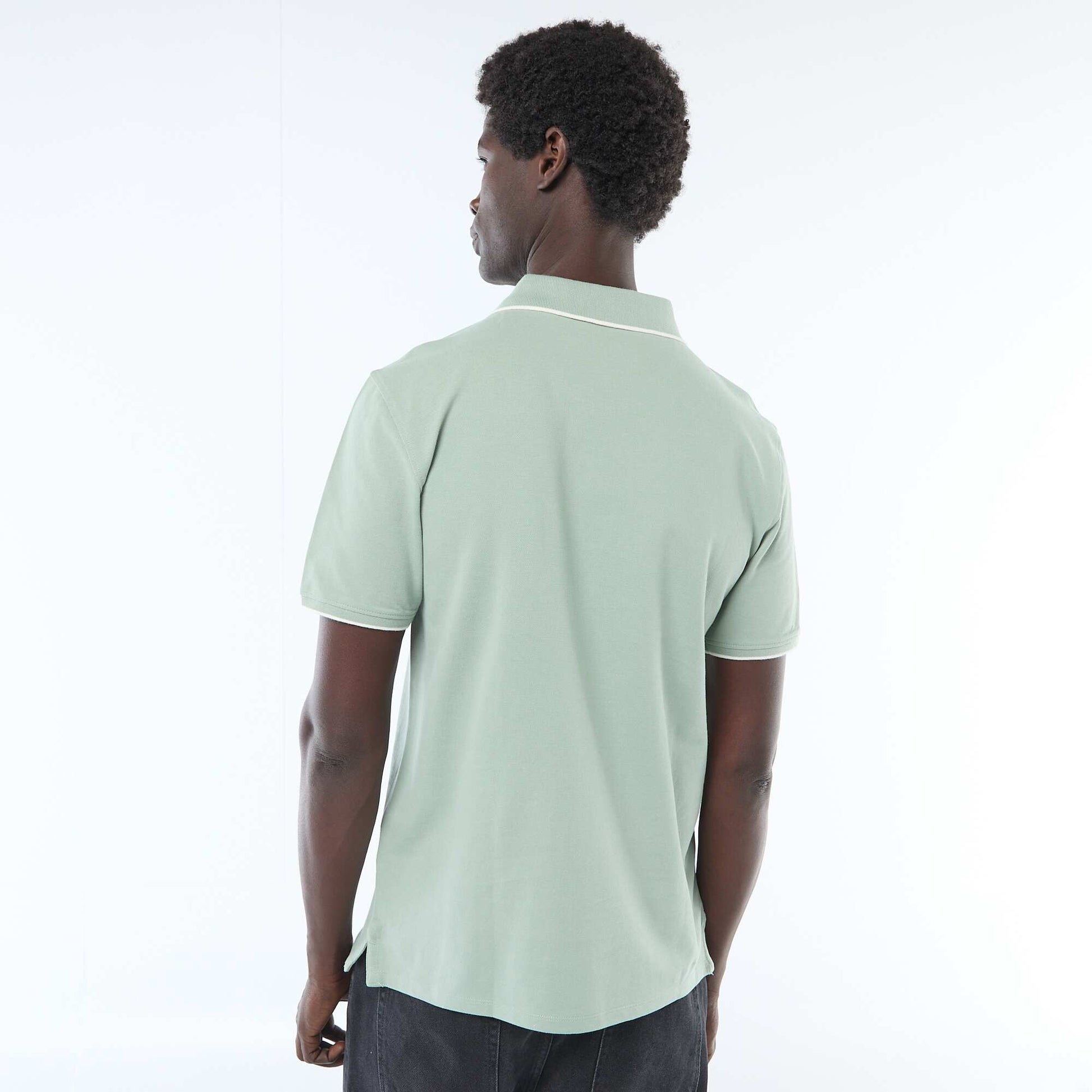 Cotton piqué polo shirt GREEN