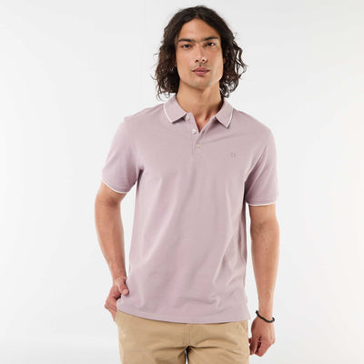 Cotton piqué polo shirt PURPLE