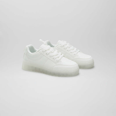 Trainers with translucent sole WHITE