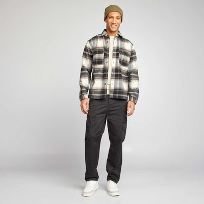 Straight-cut multi-pocket trousers black