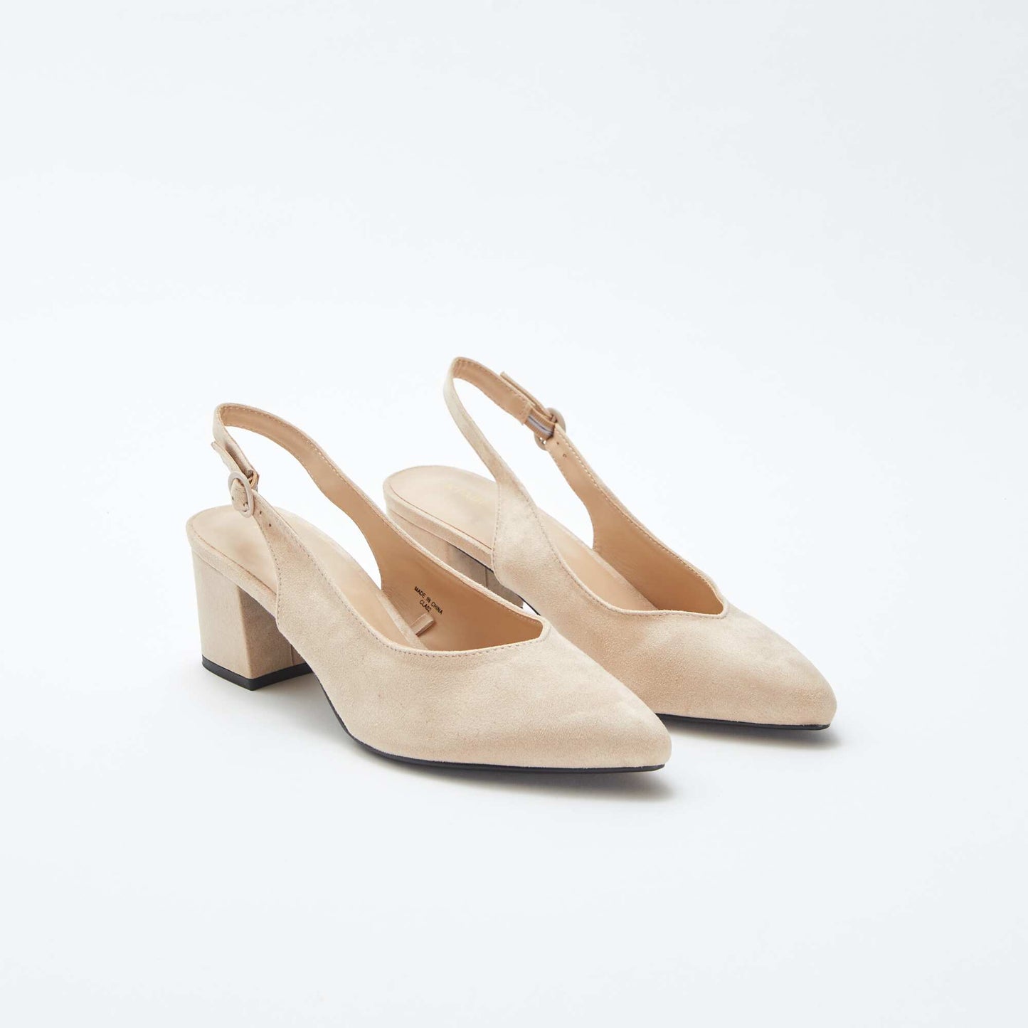 Open pointed toe heels BEIGE