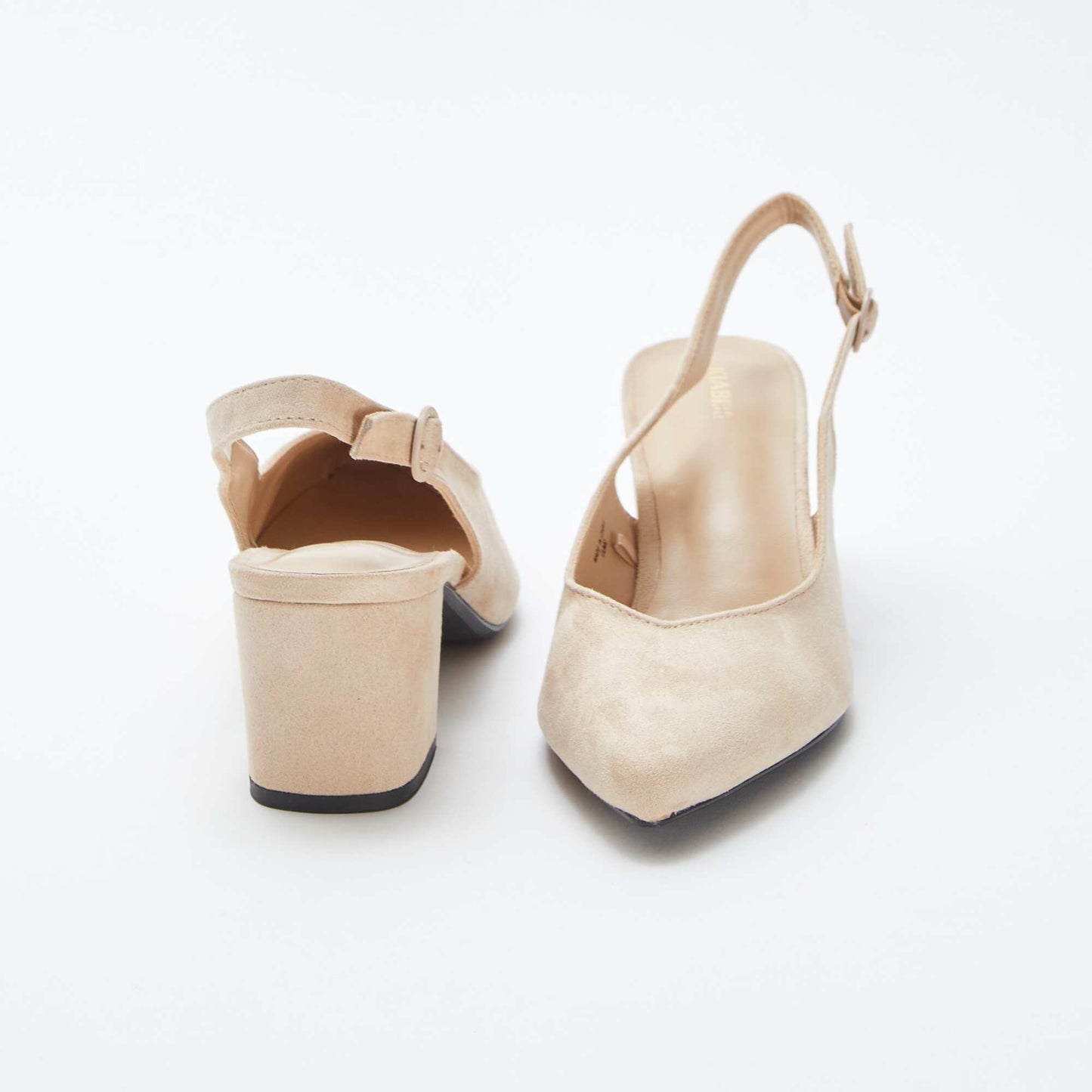 Open pointed toe heels BEIGE