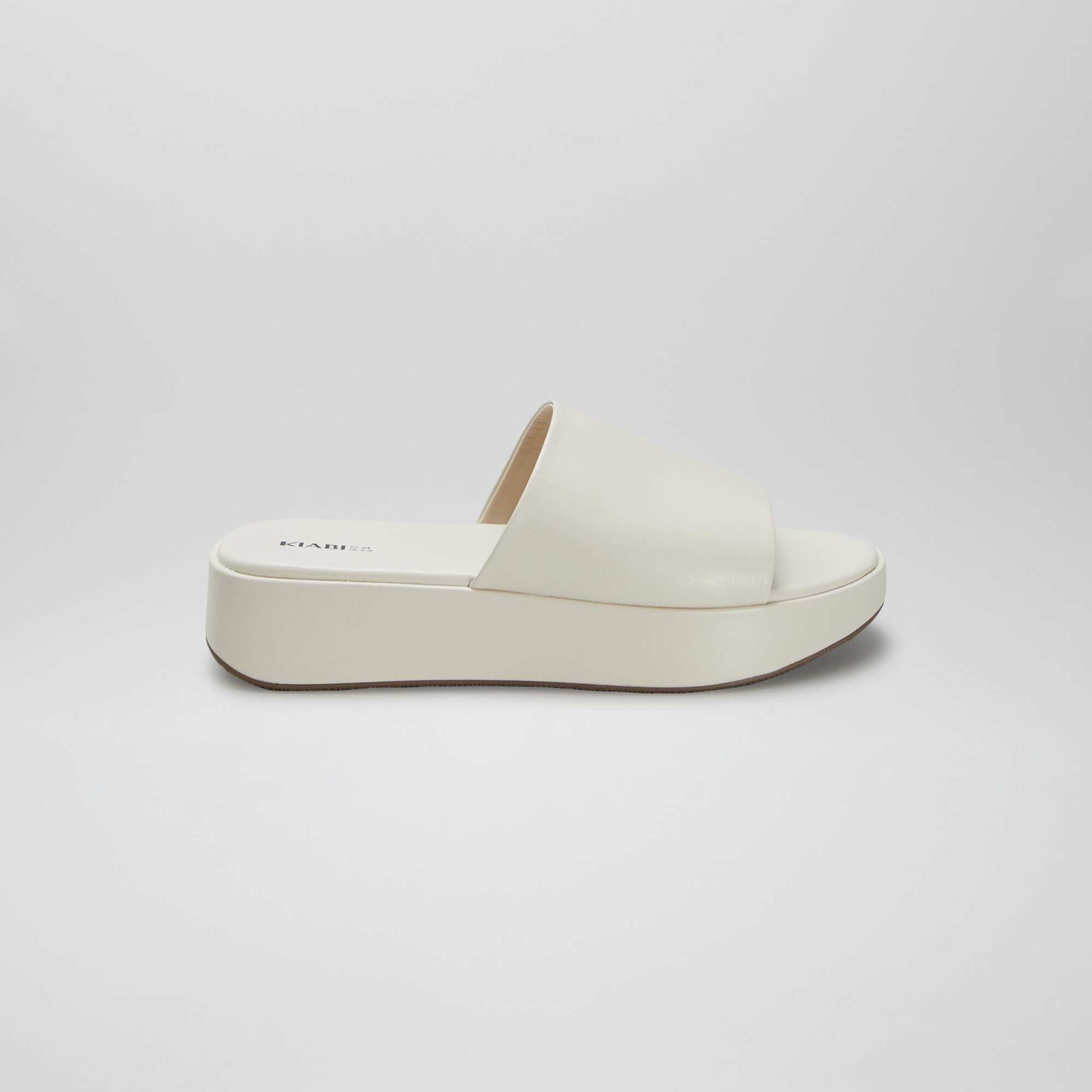 Shop Synthetic Platform Mules Beige for Women Online Kiabi UAE