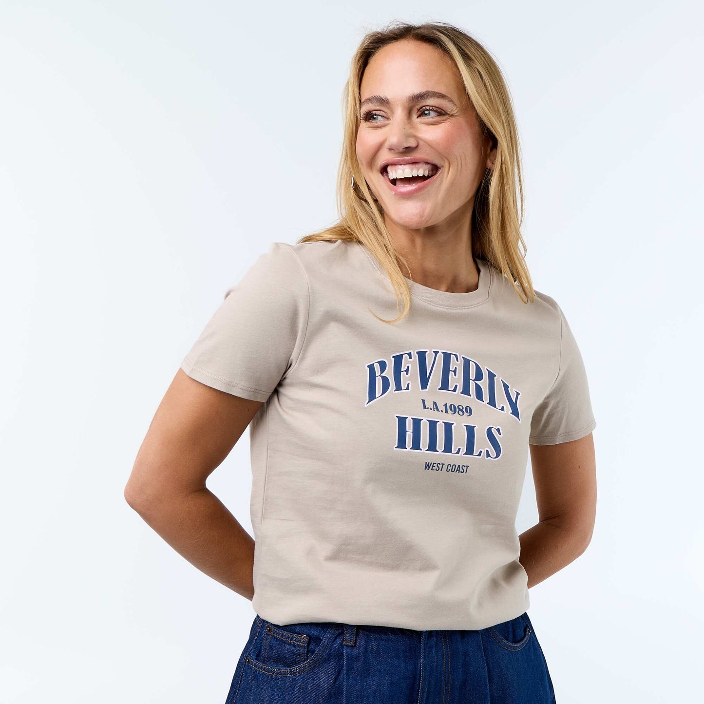 Printed T-shirt BEIGE