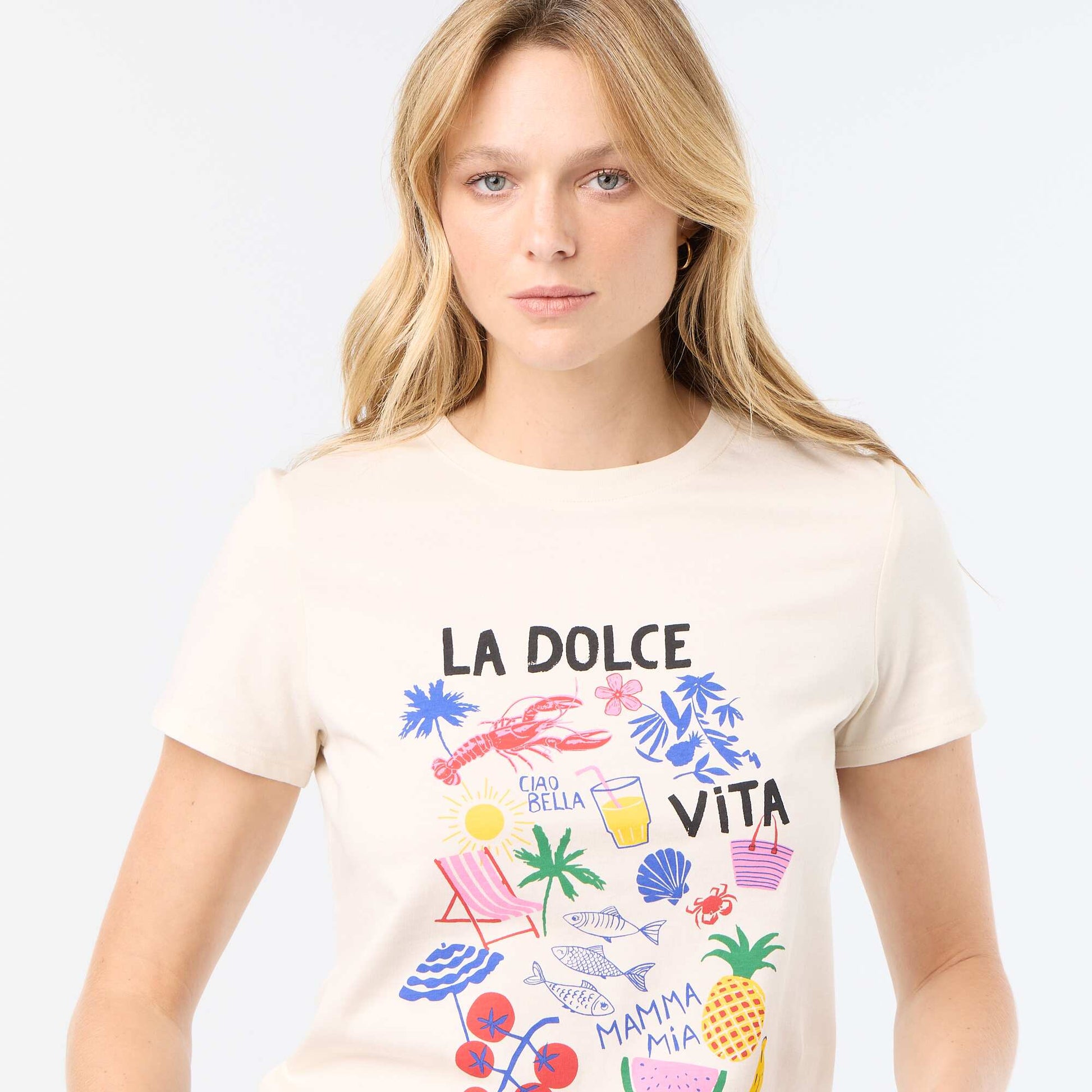 Printed T-shirt WHITE