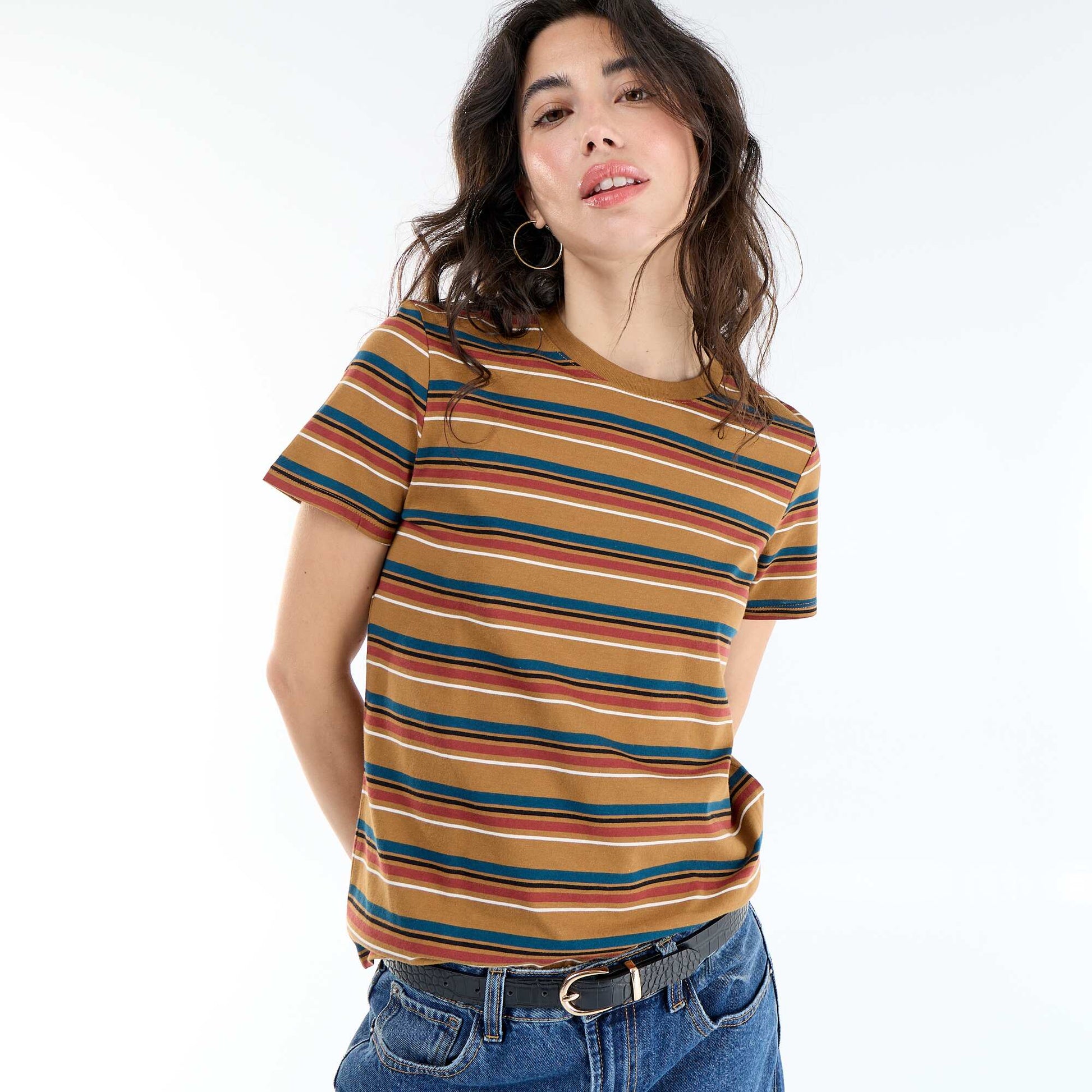 Printed T-shirt BROWN