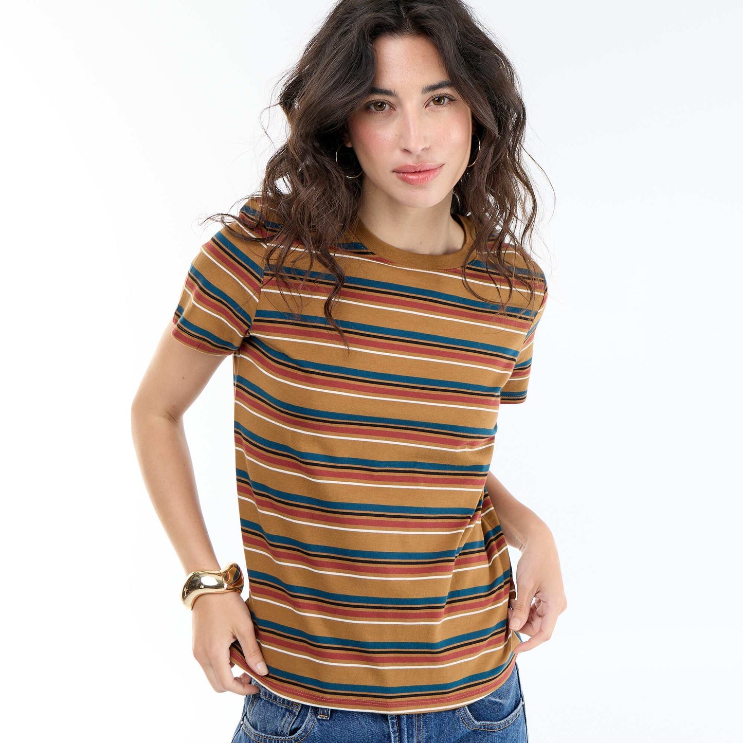 Printed T-shirt BROWN