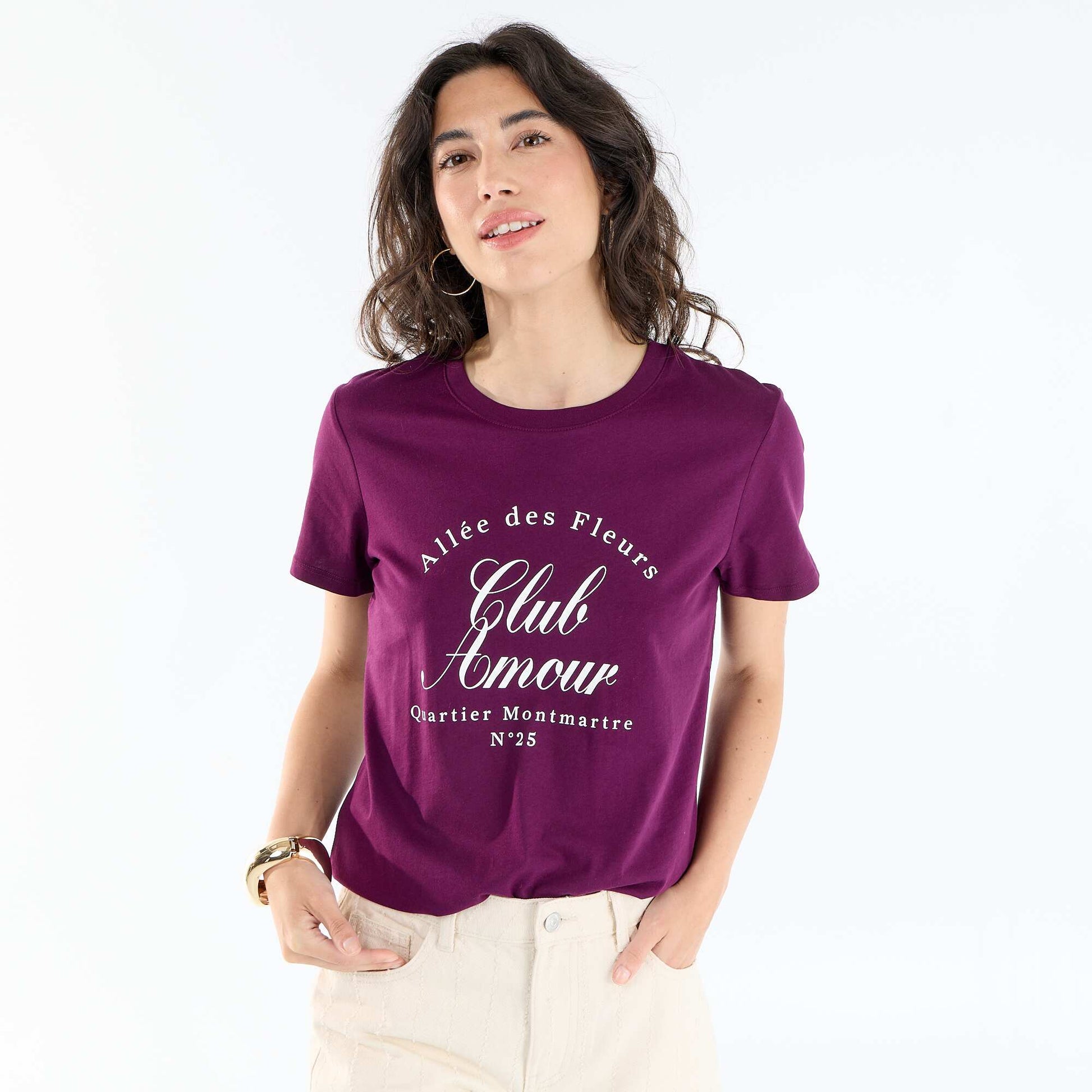Printed T-shirt PURPLE