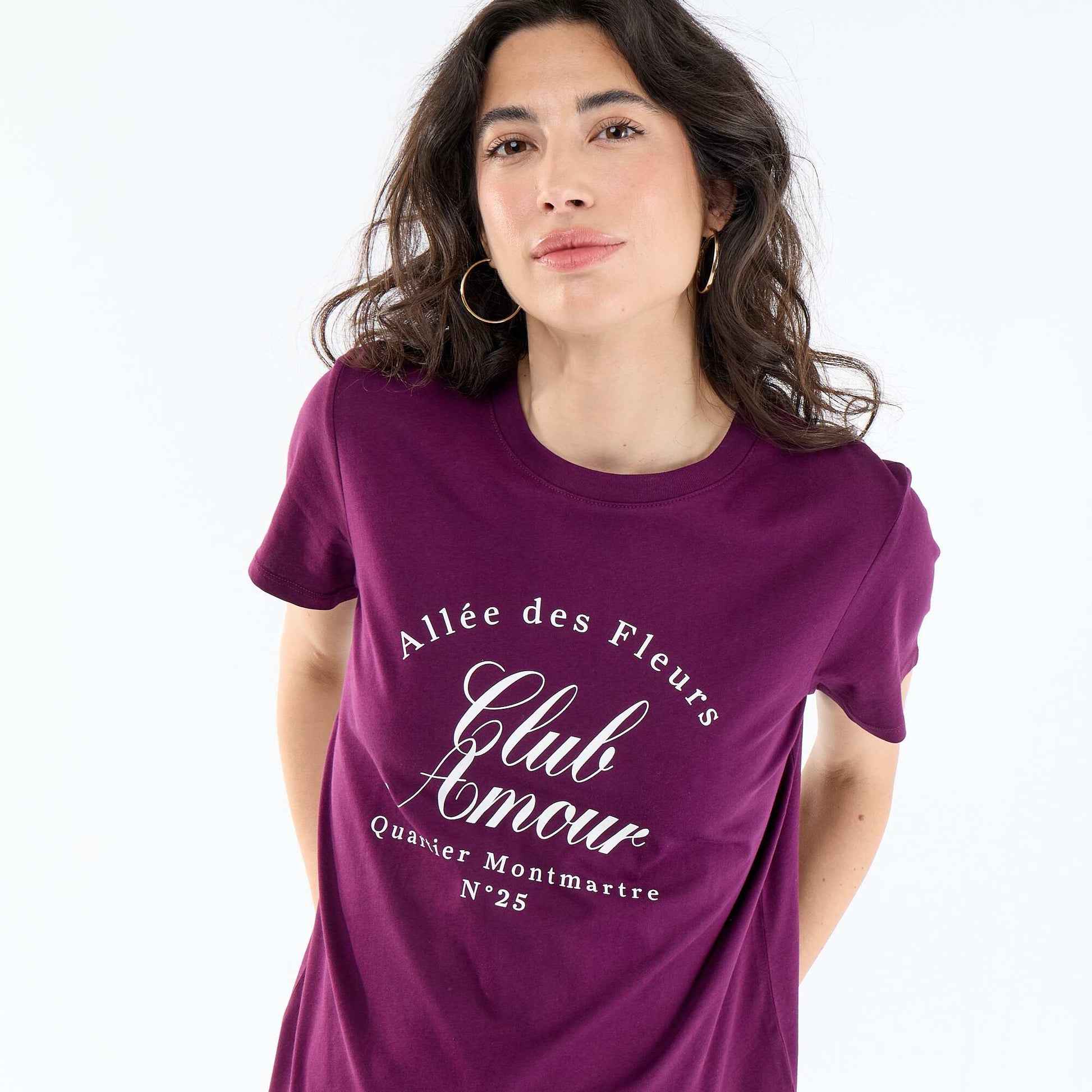 Printed T-shirt PURPLE