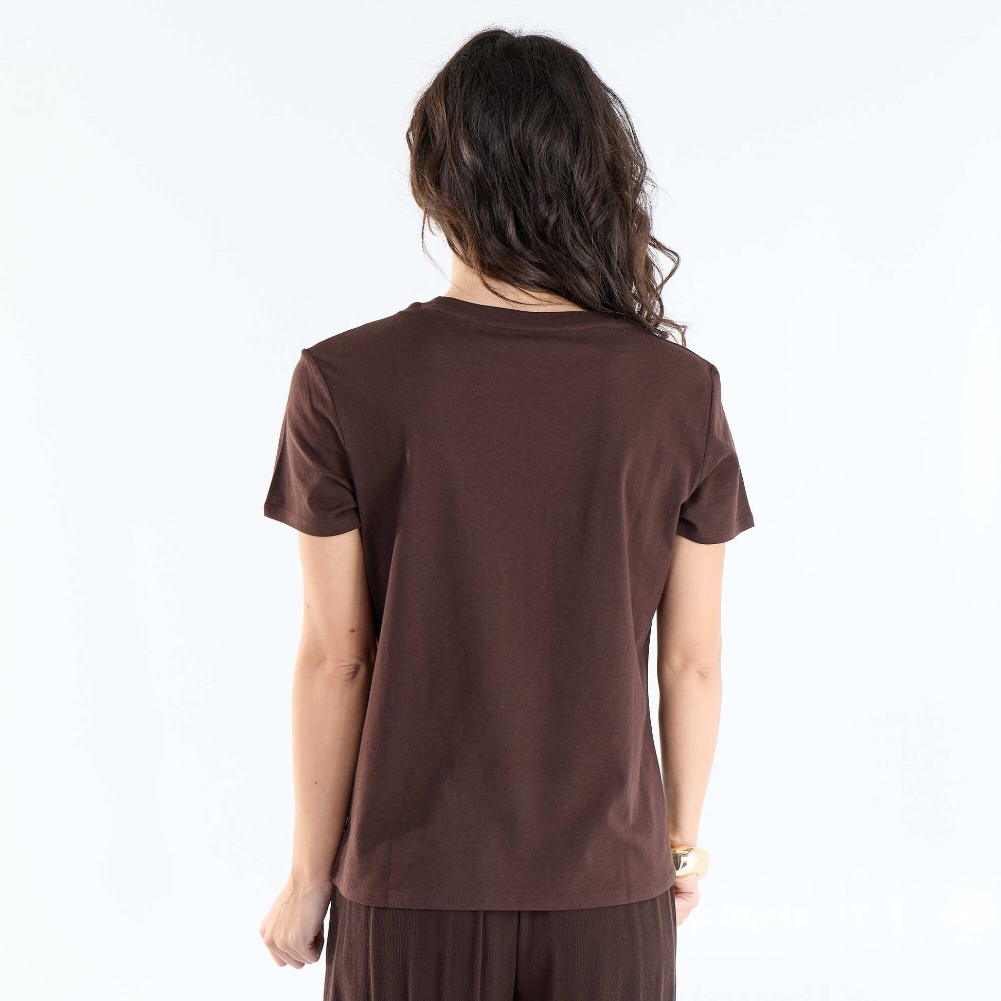 Printed T-shirt BROWN