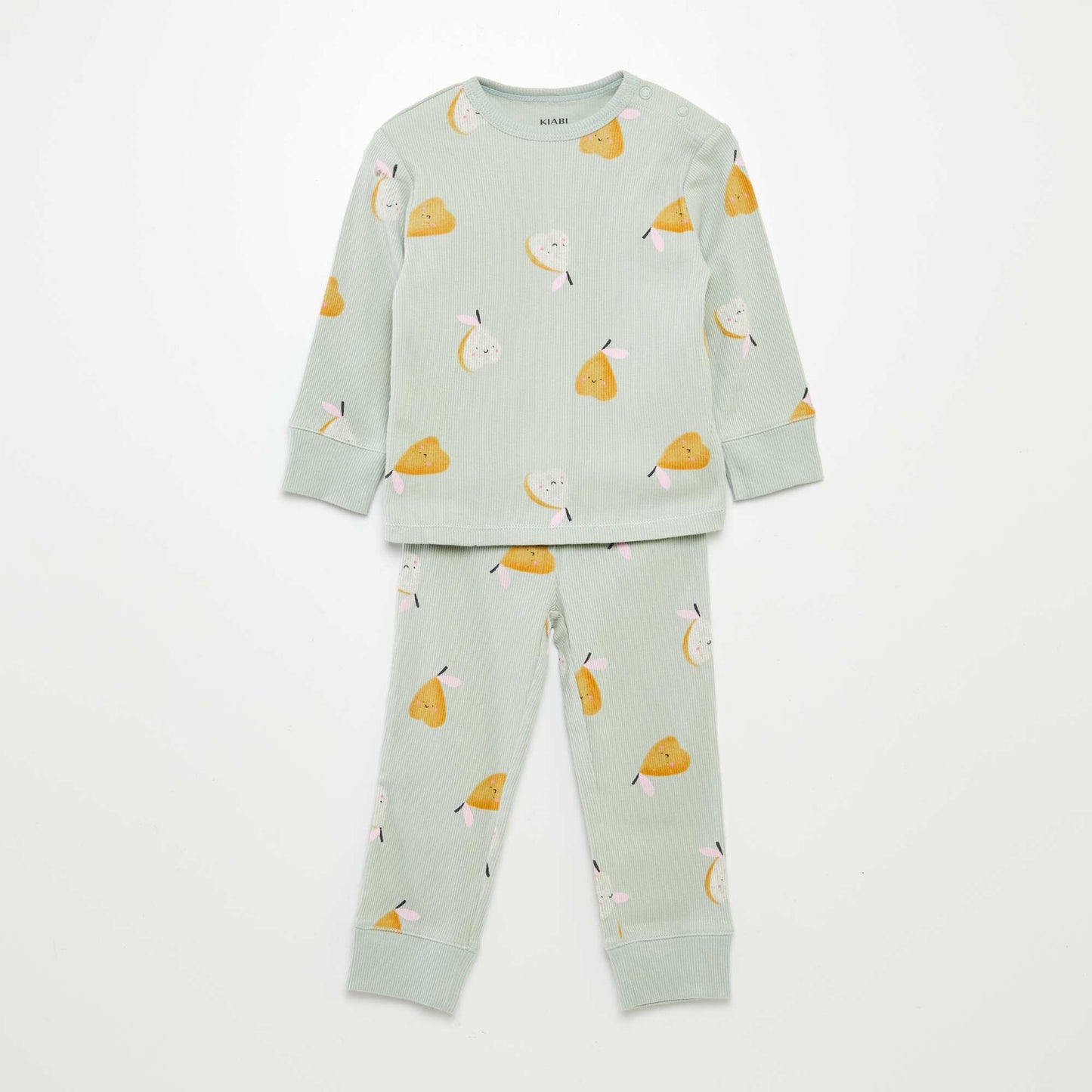 Printed knit pyjamas - 2-piece set GREEN