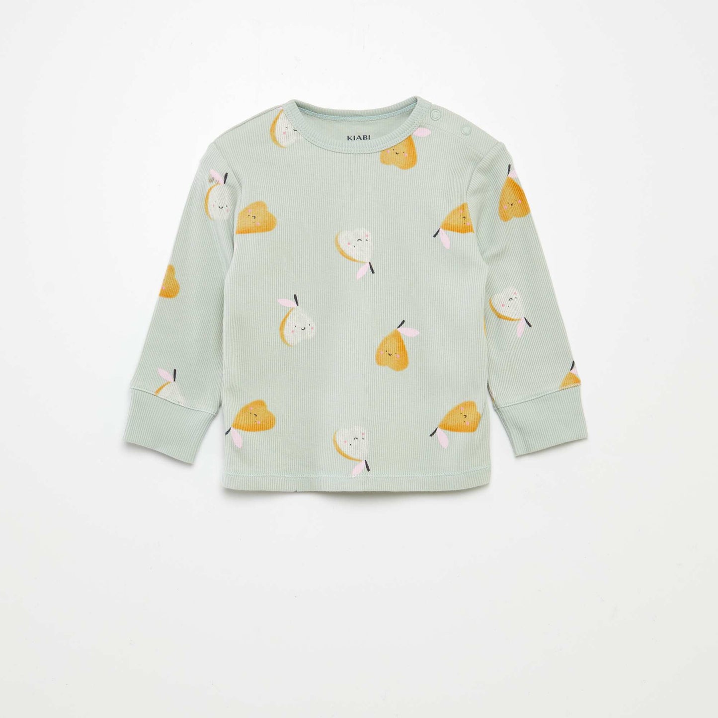 Printed knit pyjamas - 2-piece set GREEN