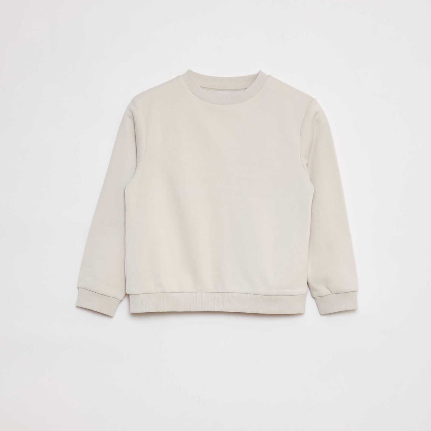 Plain brushed sweatshirt WHITE