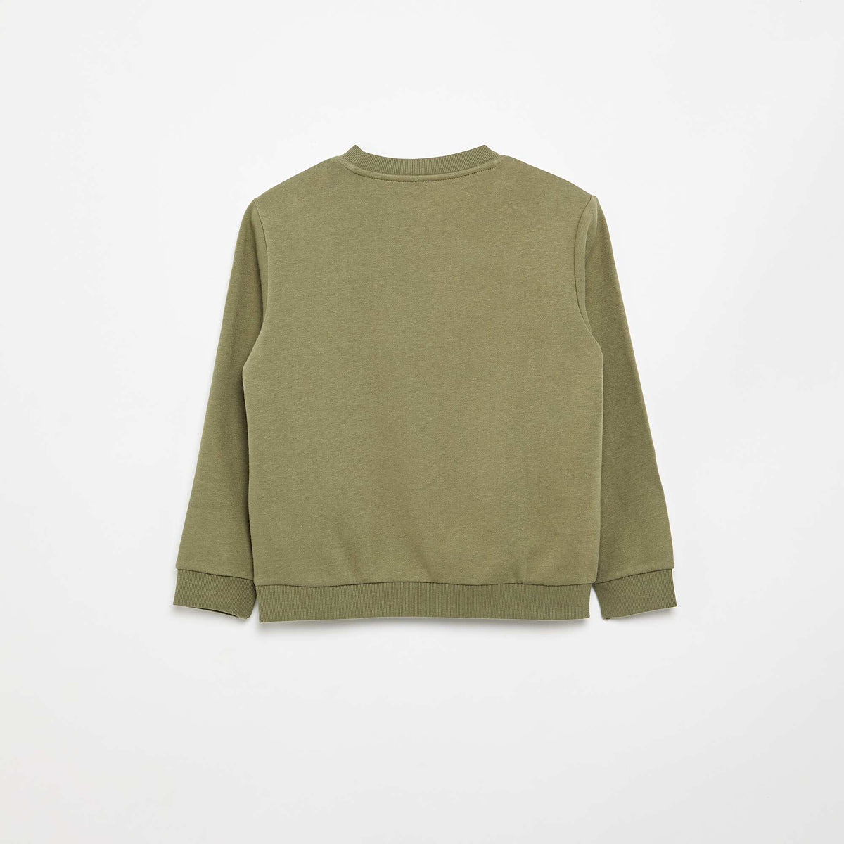 Plain brushed sweatshirt GREEN