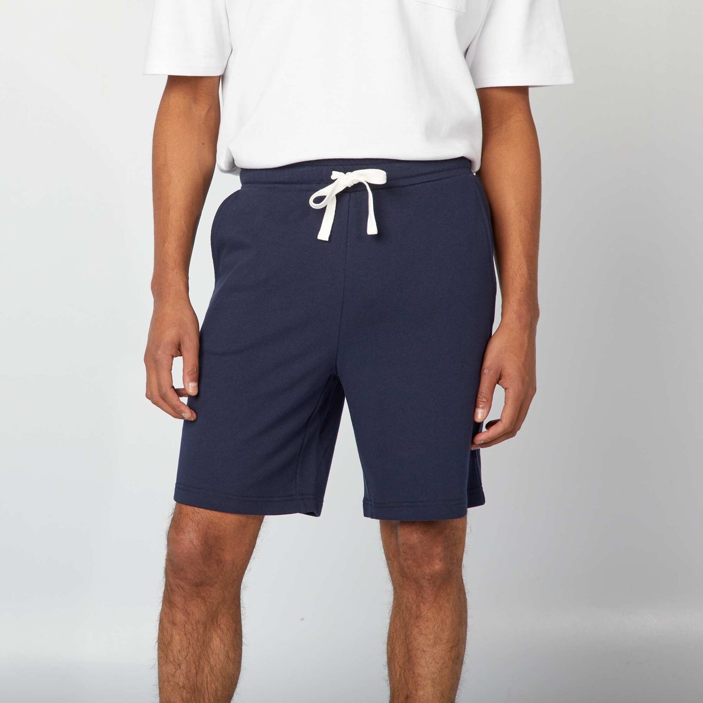 Lightweight fleece Bermuda shorts BLUE