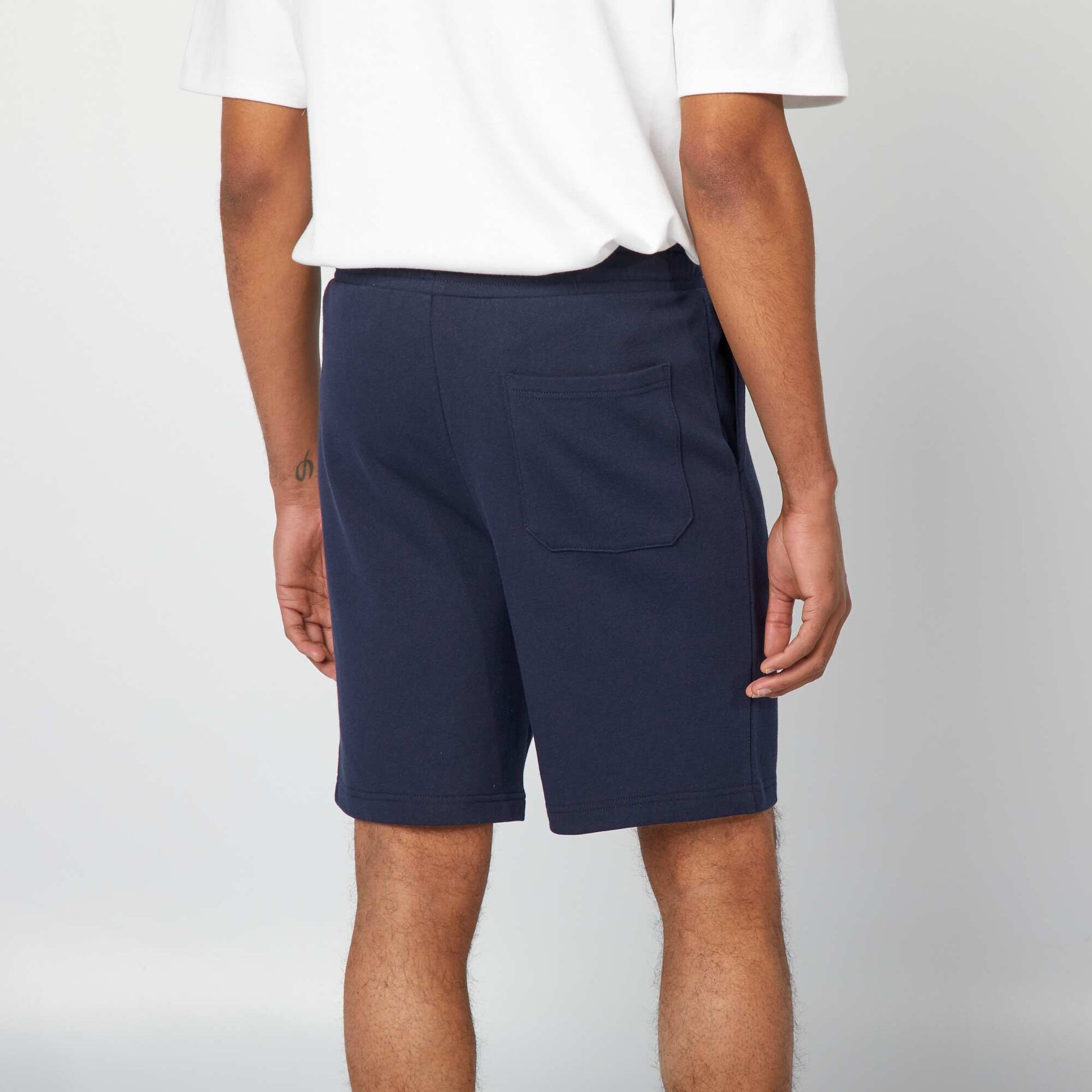 Lightweight fleece Bermuda shorts BLUE