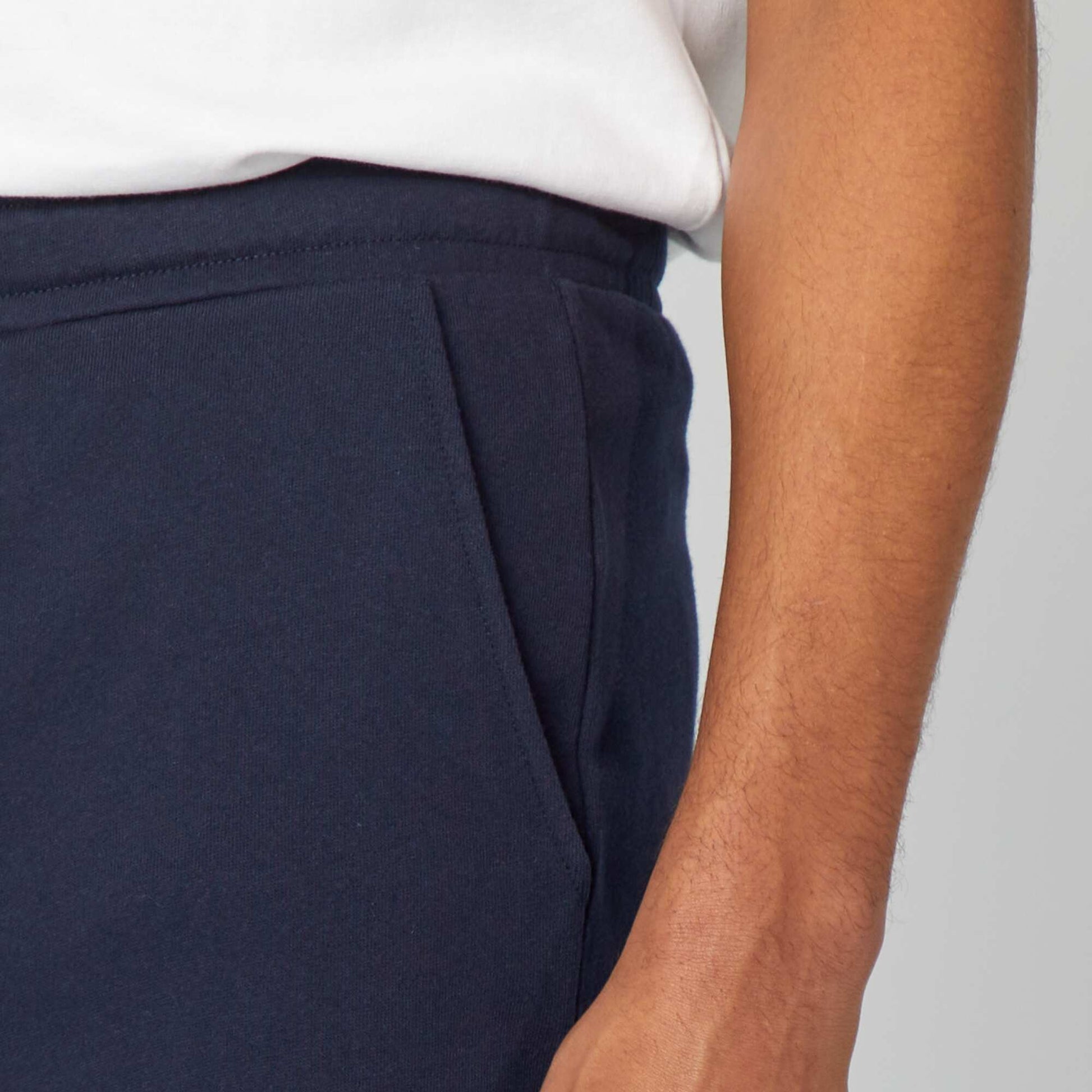 Lightweight fleece Bermuda shorts BLUE