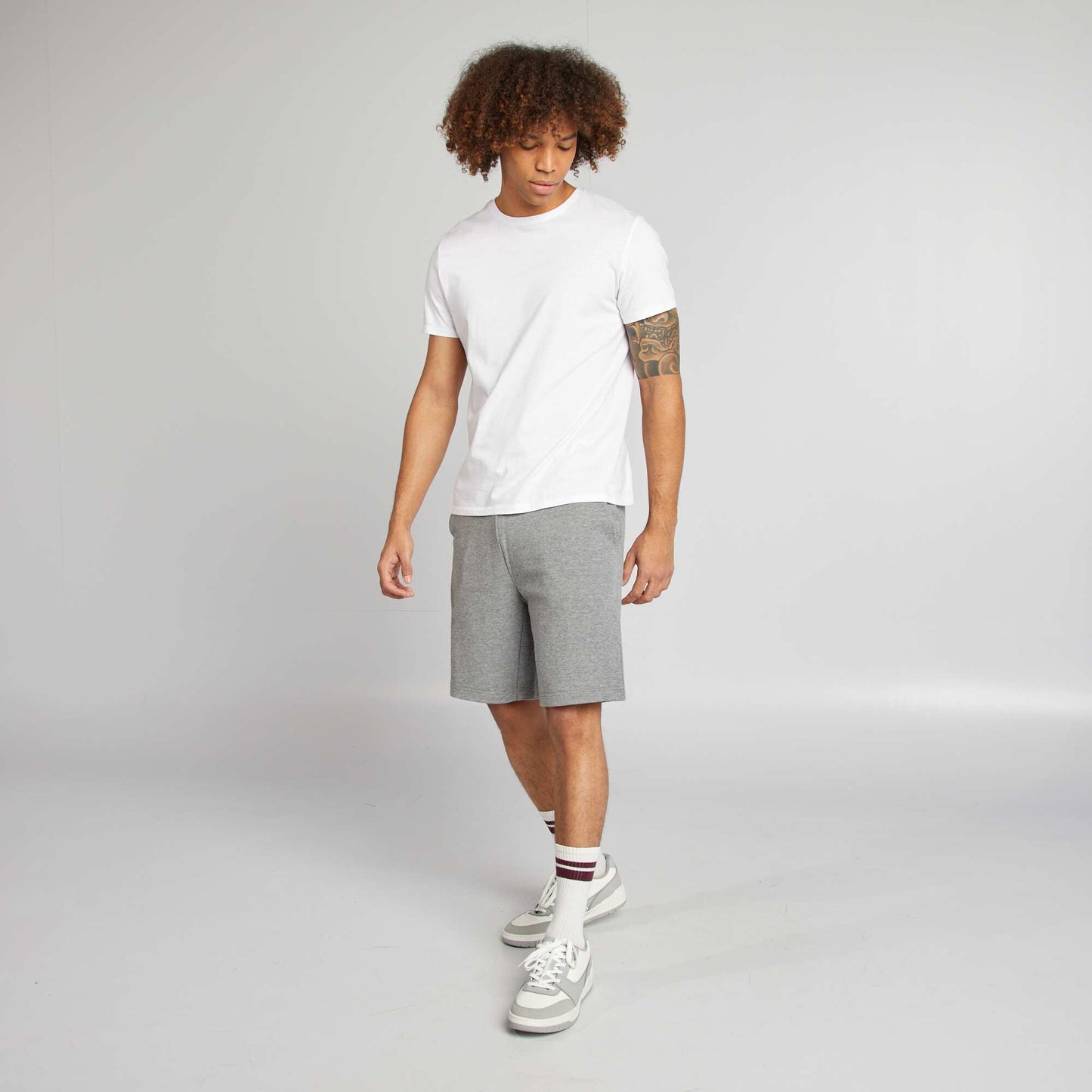 Lightweight sweatshirt fabric Bermuda shorts GREY