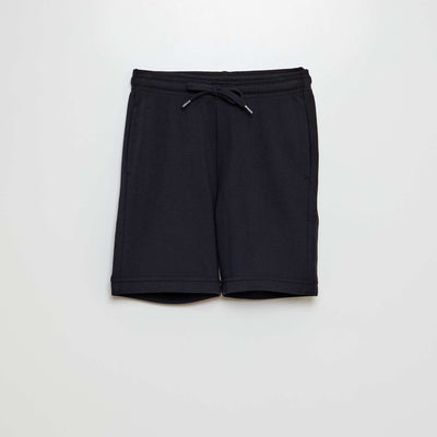 Lightweight sweatshirt fabric shorts black