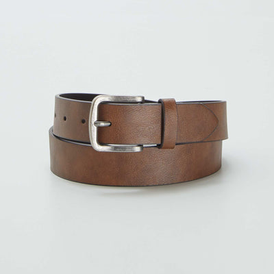 Basic belt with metal buckle BROWN