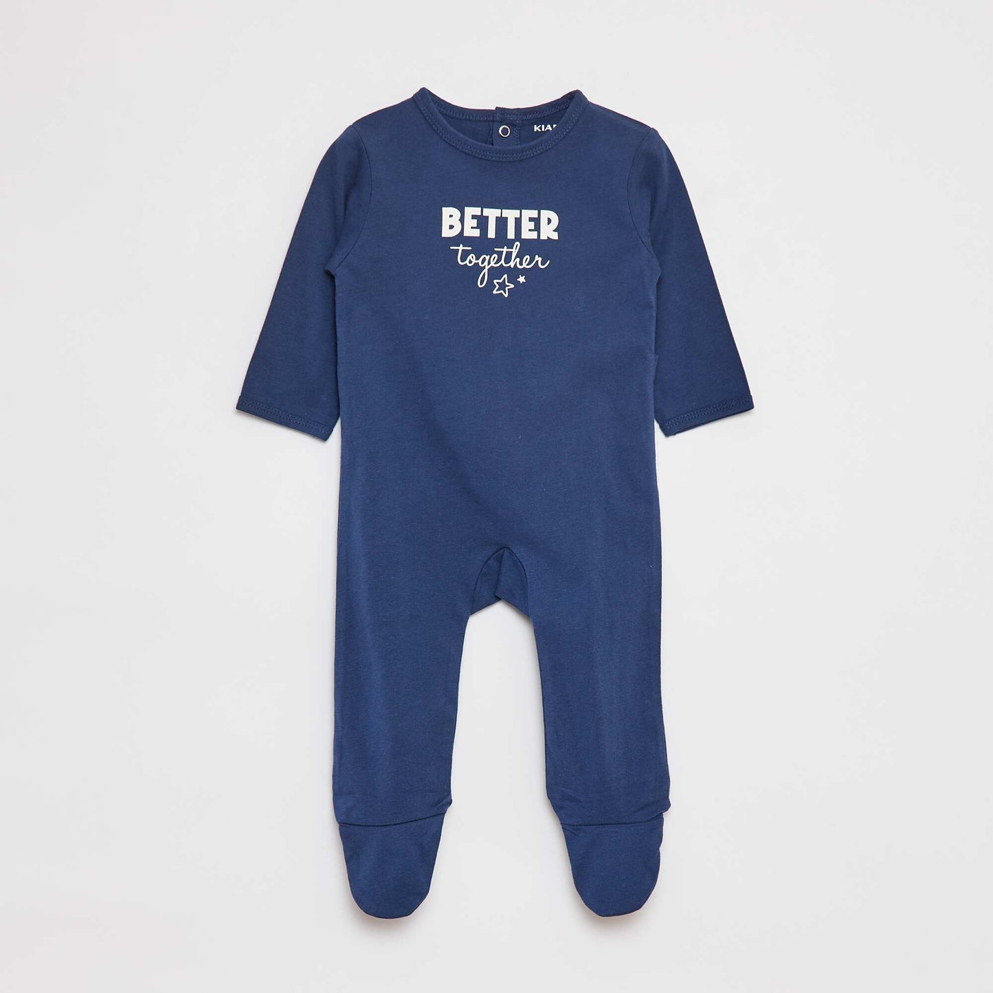 Lightweight sleepsuit with feet BLUE