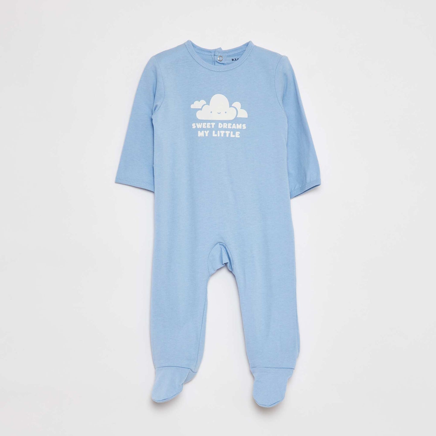 Lightweight sleepsuit with feet BLUE