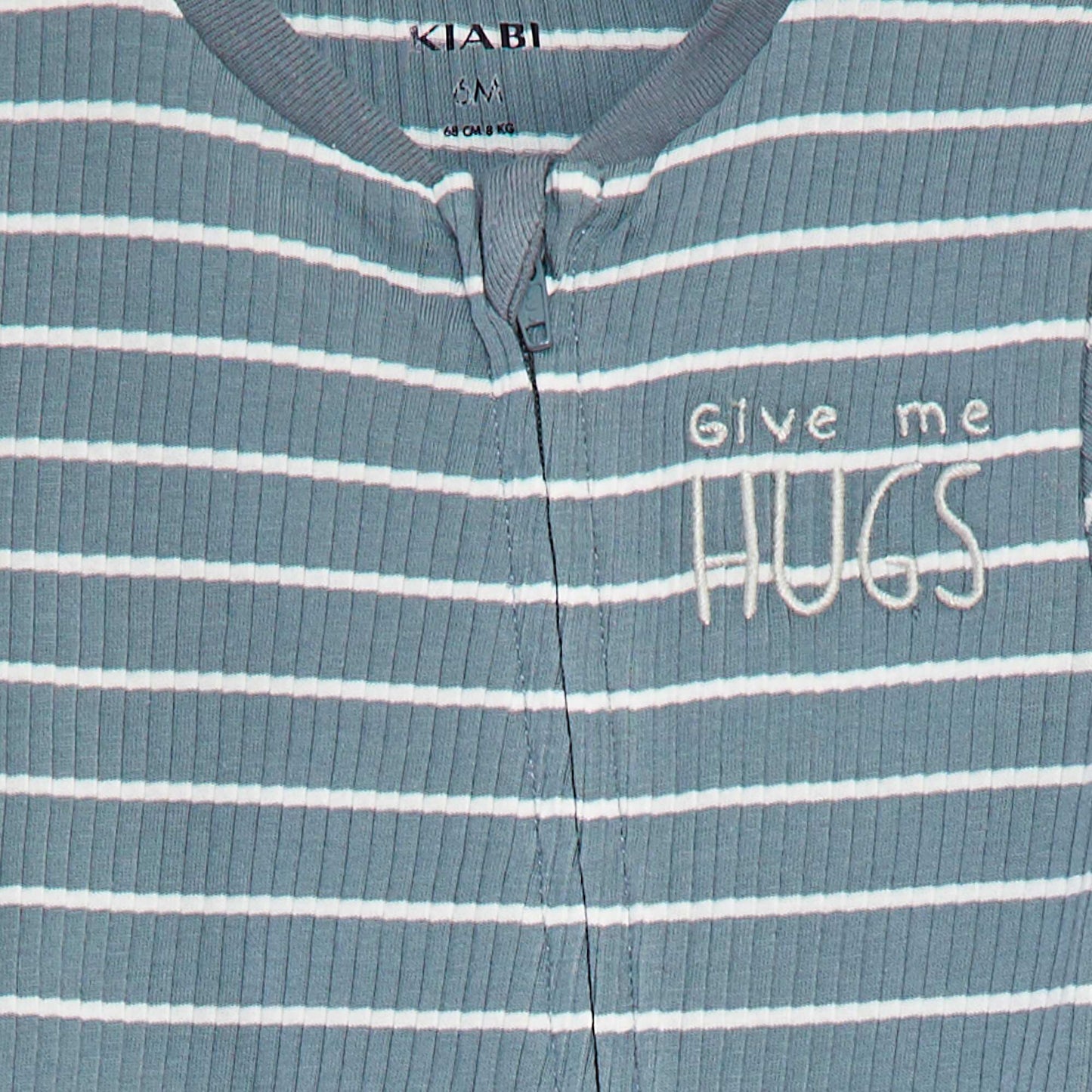 Lightweight ribbed sleepsuit BLUE