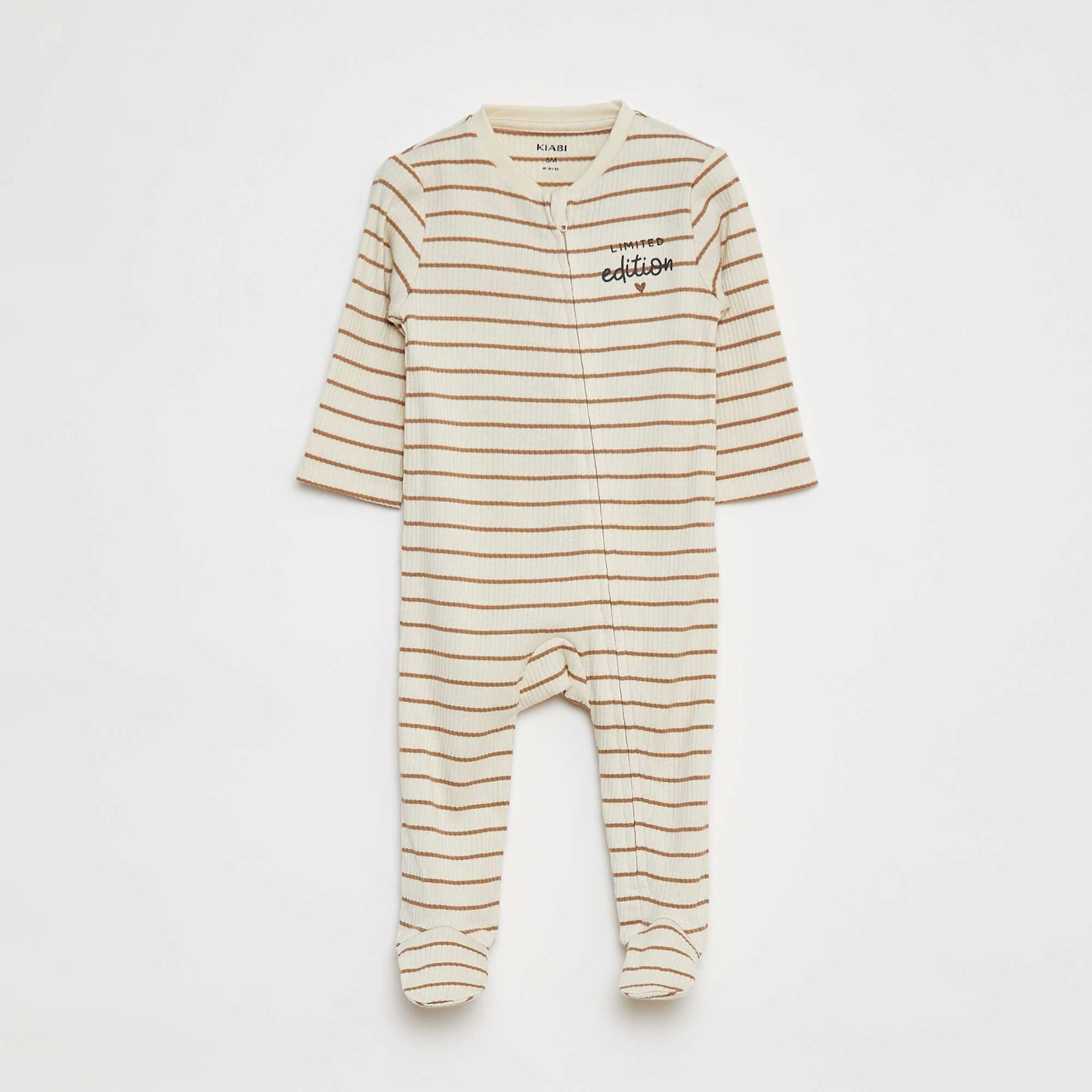 Lightweight ribbed sleepsuit WHITE