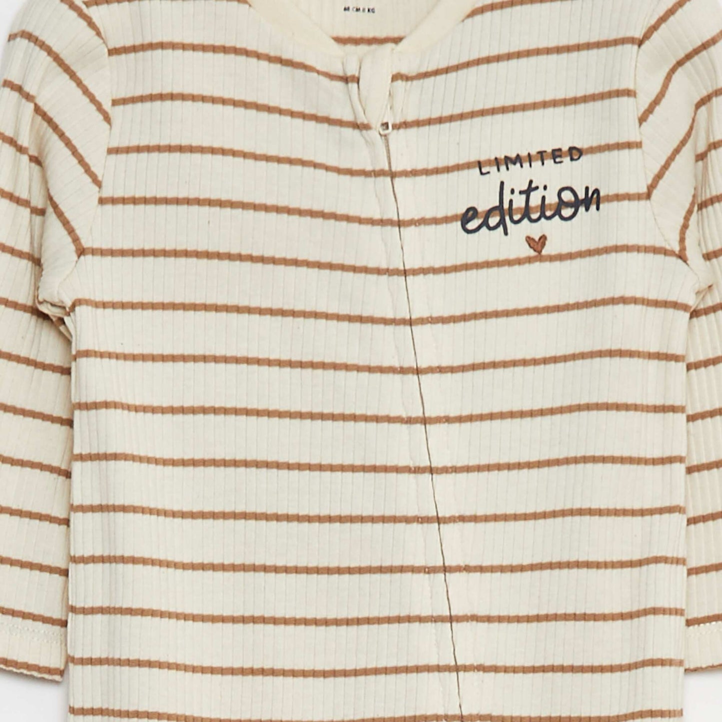 Lightweight ribbed sleepsuit WHITE