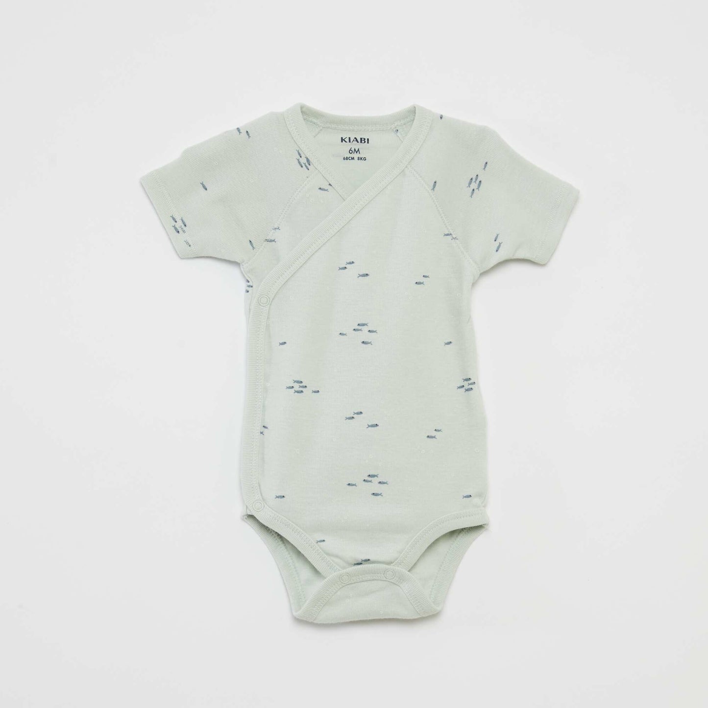 Pack of 3 bodysuits with crossover collar BLUE
