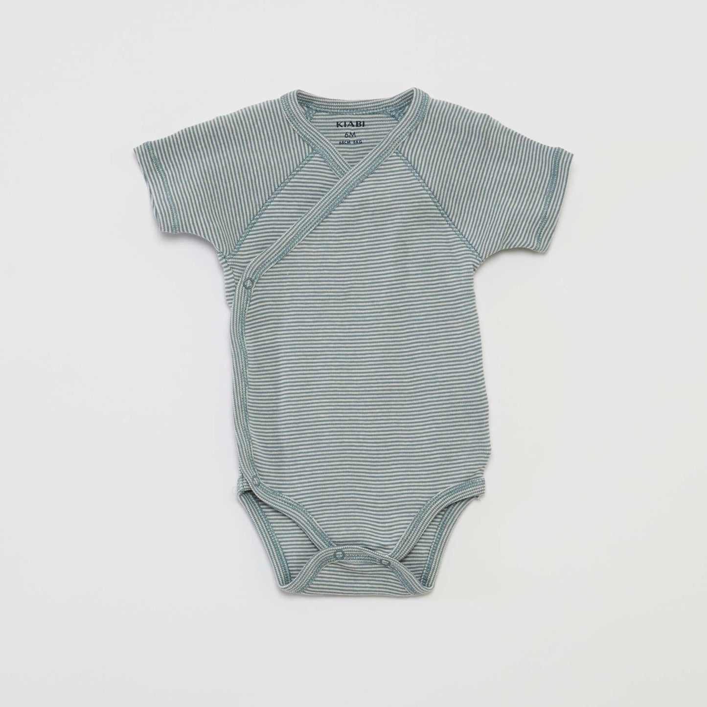 Pack of 3 bodysuits with crossover collar BLUE