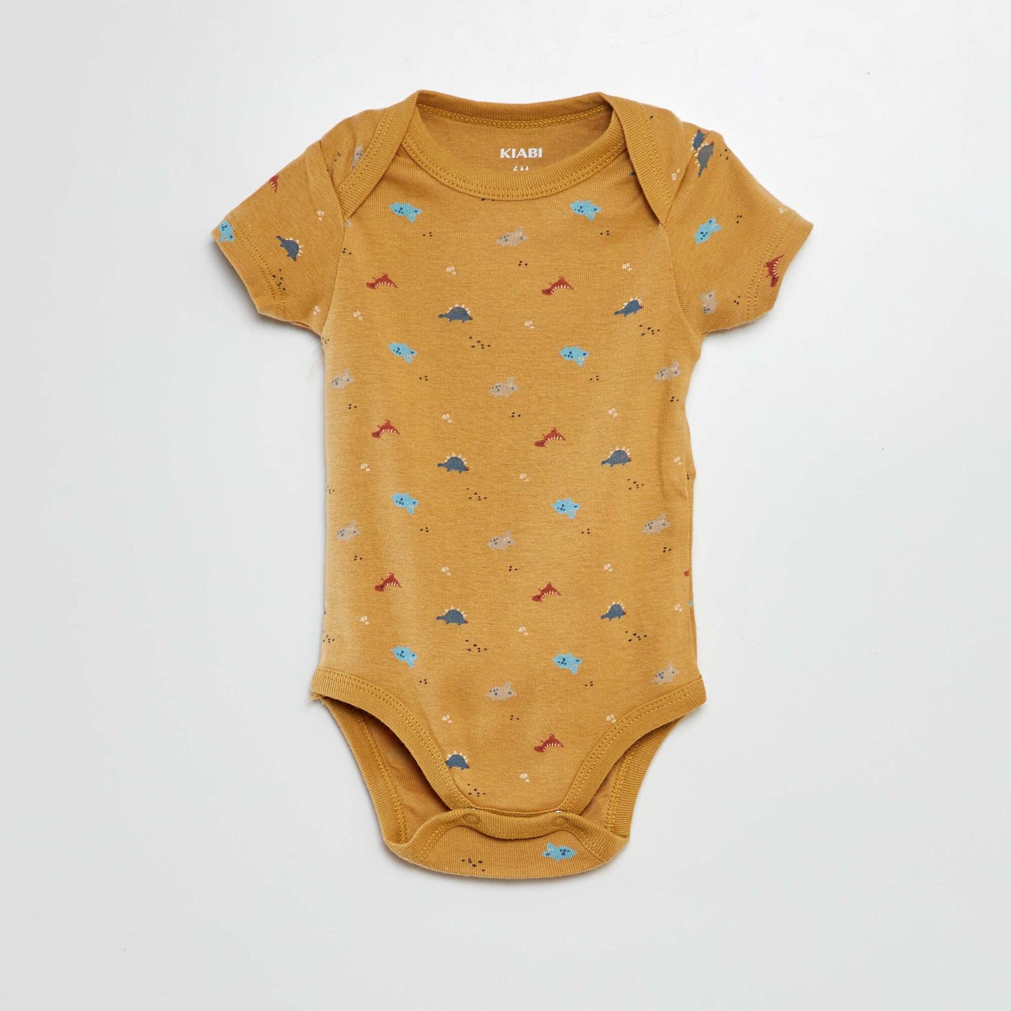 Printed cotton bodysuits - Pack of 3 BROWN