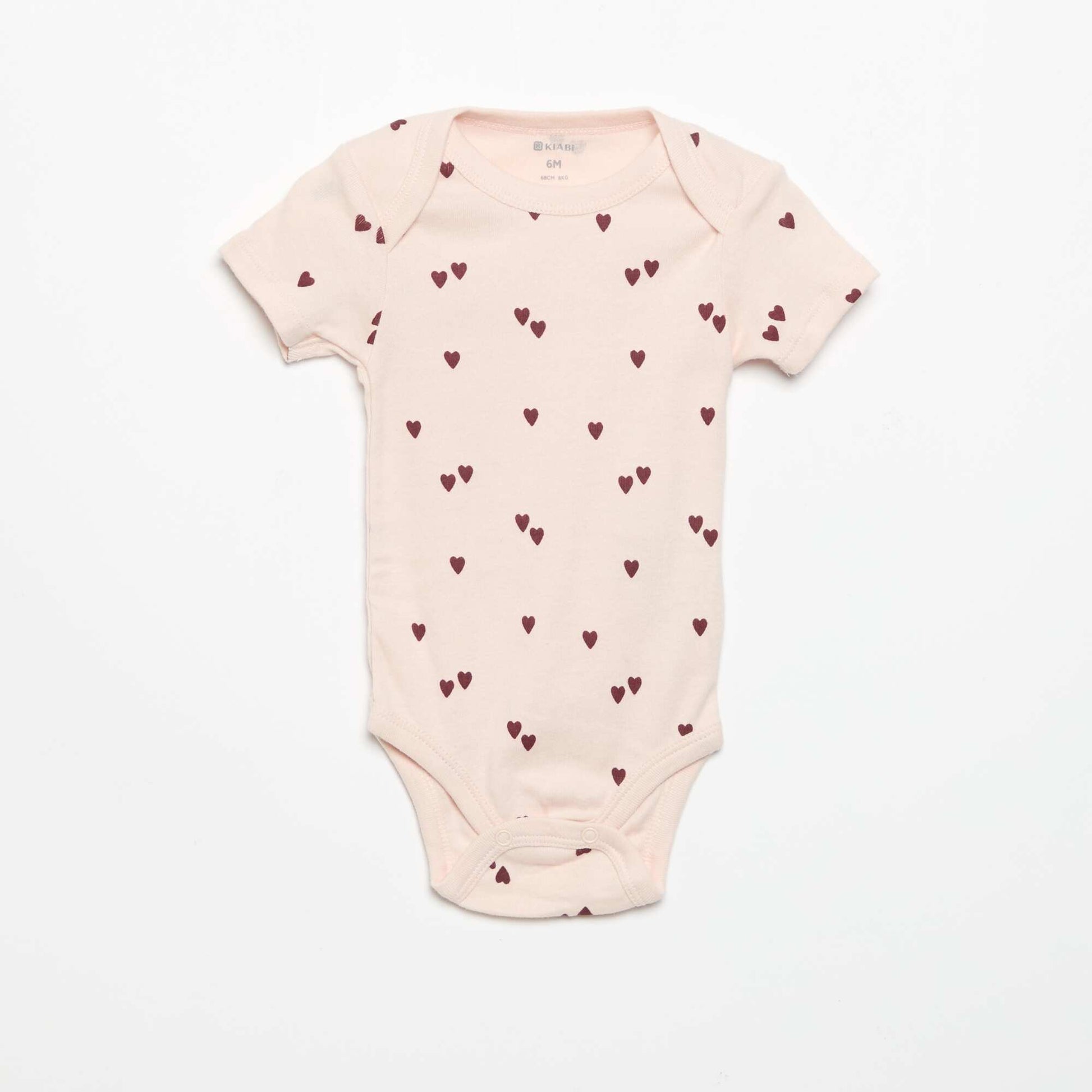 Printed cotton bodysuits - Pack of 3 PINK