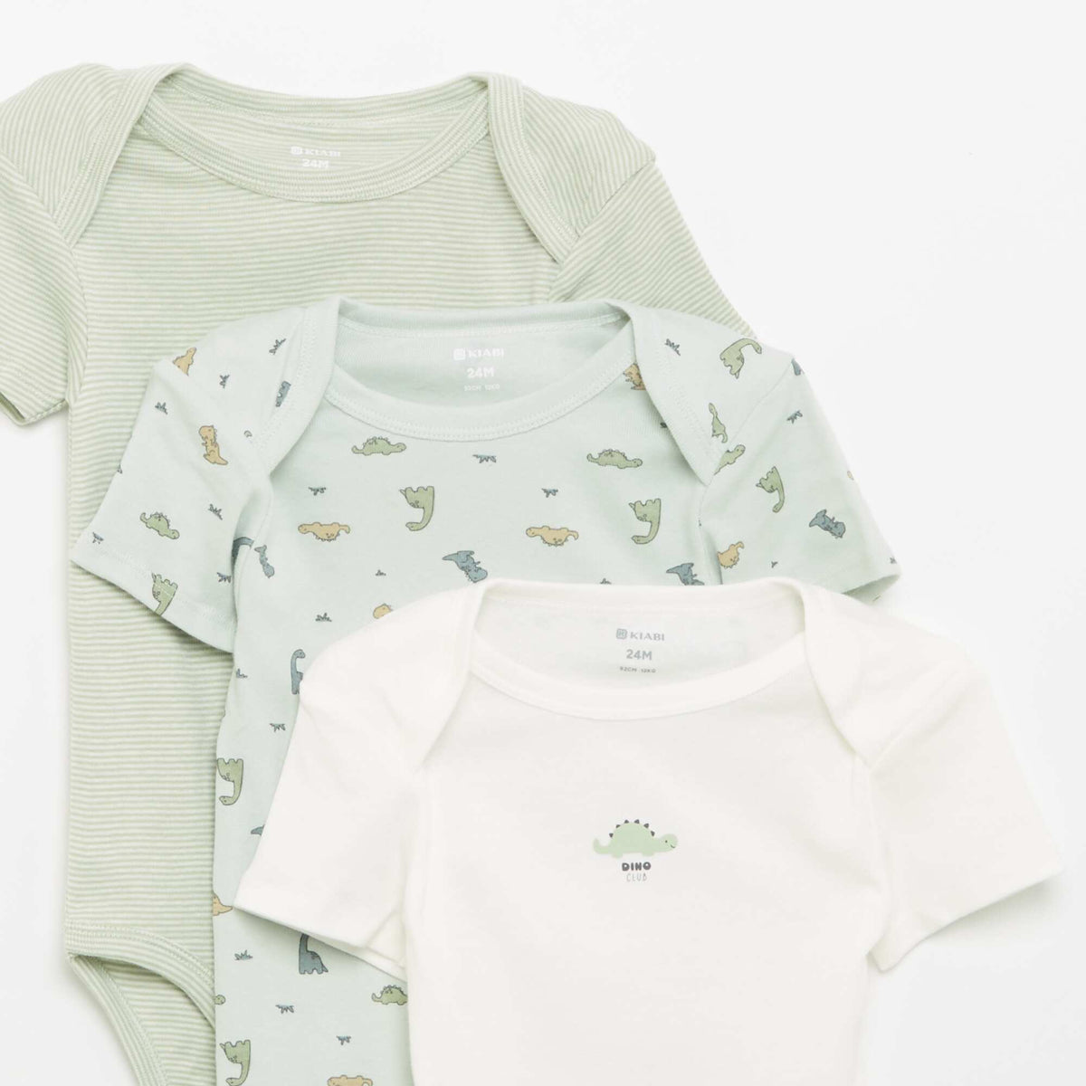Printed cotton bodysuits - Pack of 3 BLUE